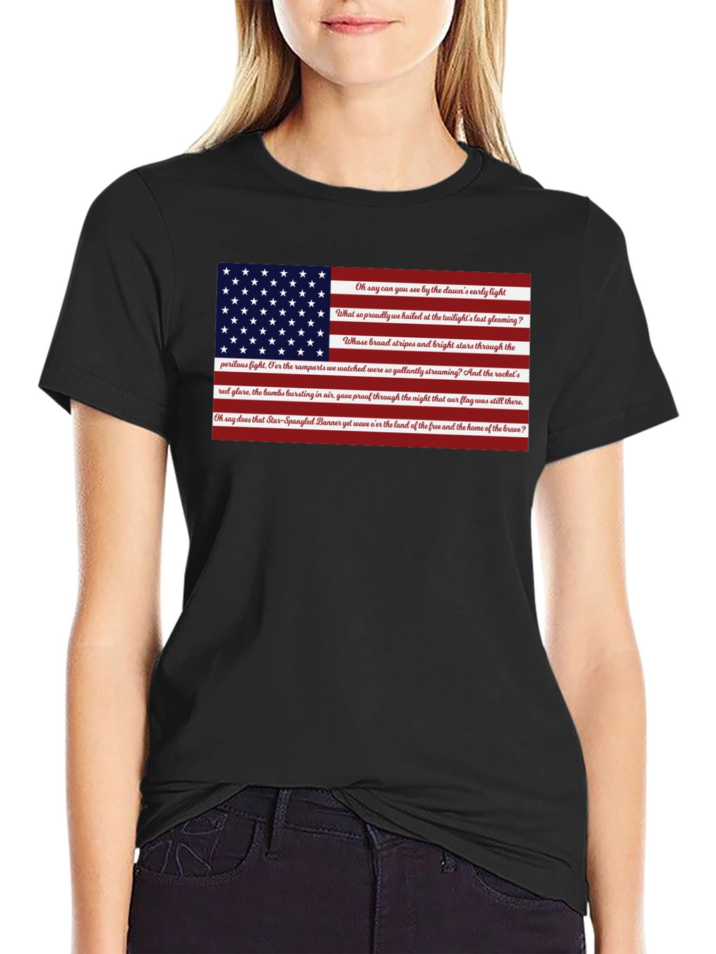 American Flag Star Spangled Banner Patriotic T-Shirt