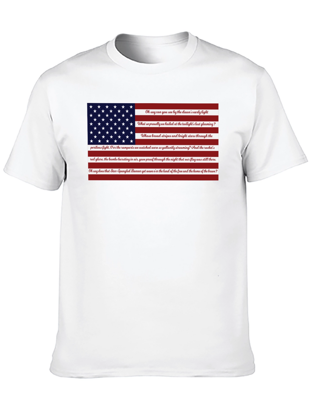 American Flag Star Spangled Banner Patriotic T-Shirt
