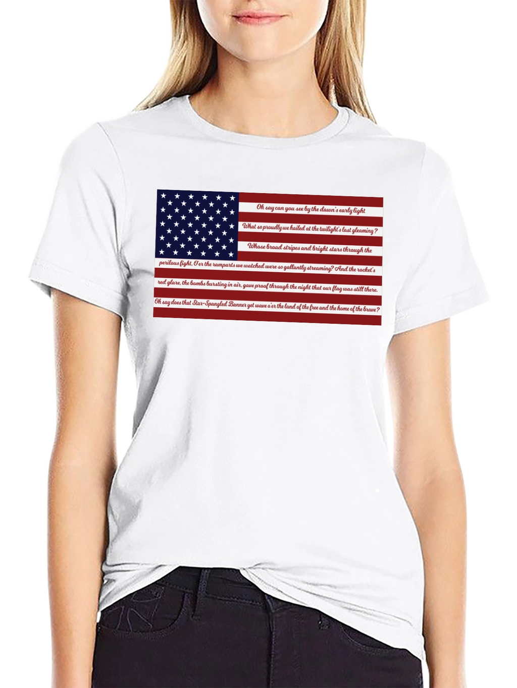 American Flag Star Spangled Banner Patriotic T-Shirt