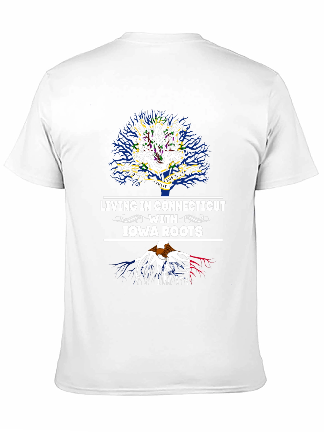 Living in Connecticut with Iowa Roots T-Shirt