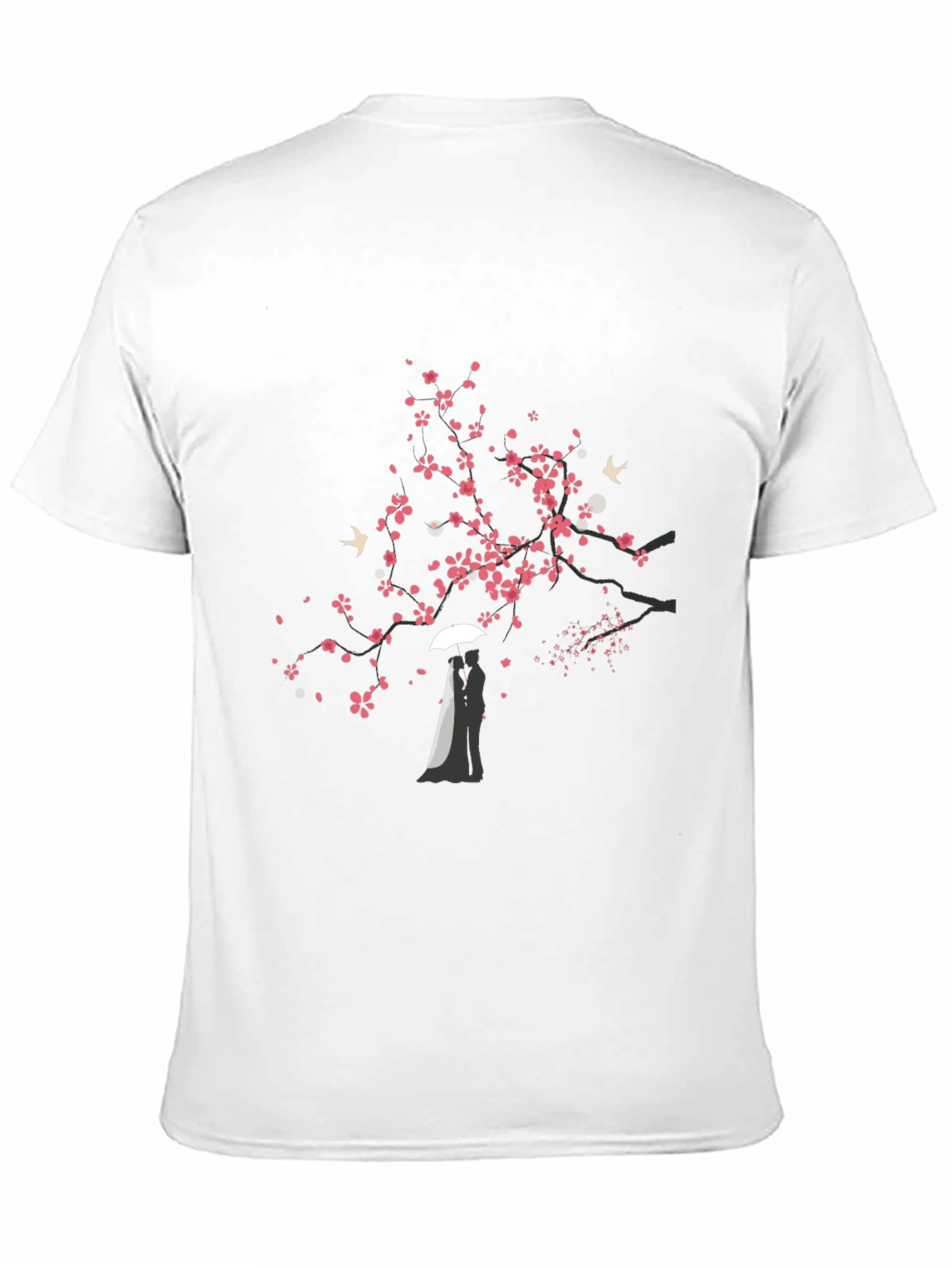 Romantic Tree Graphic Black T-Shirt