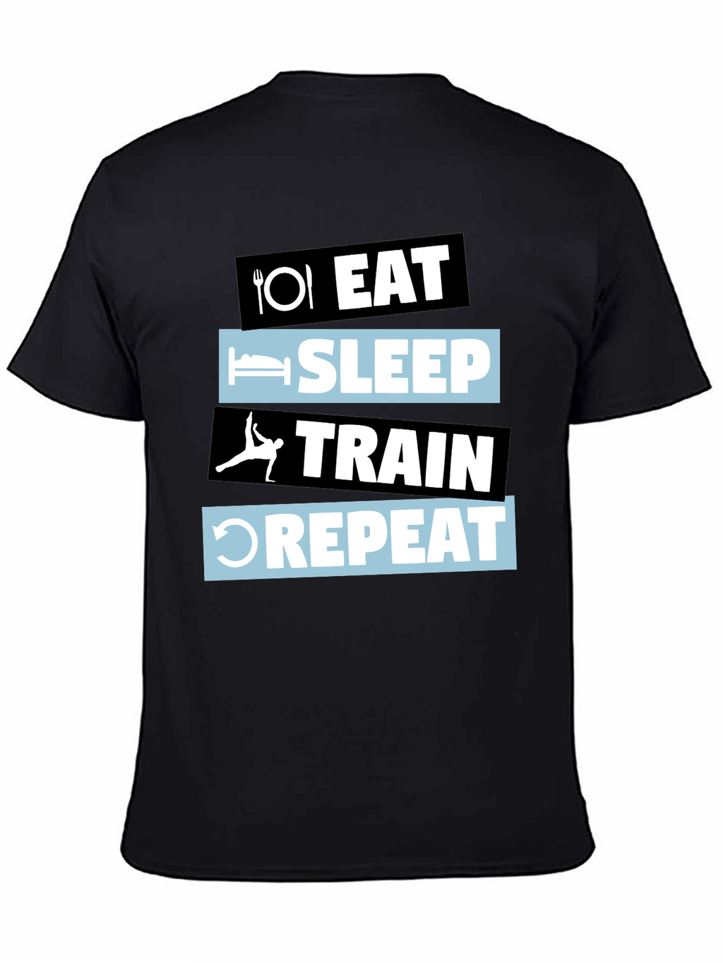 Eat Sleep Train Repeat Graphic T-Shirt