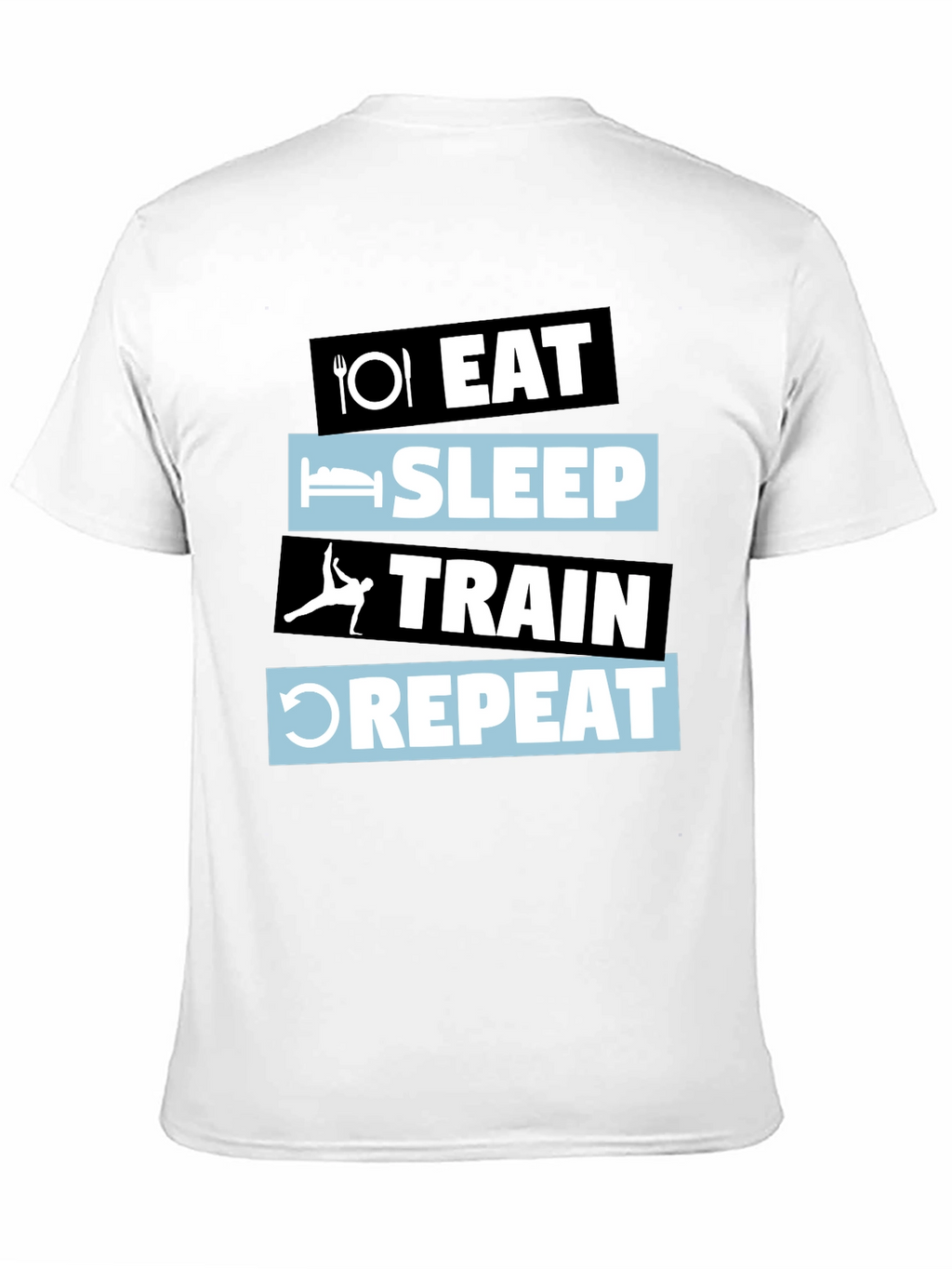 Eat Sleep Train Repeat Graphic T-Shirt