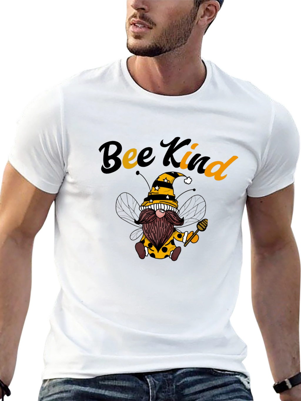 Bee Kind Gnome Graphic T-Shirt