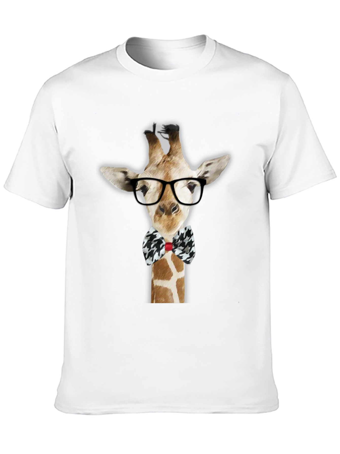 Giraffe with Glasses Graphic T-Shirt