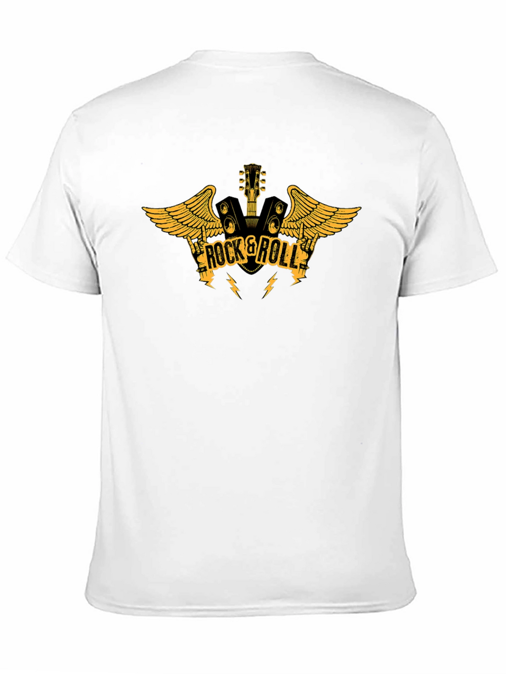 Rock & Roll Guitar Graphic Black T-Shirt