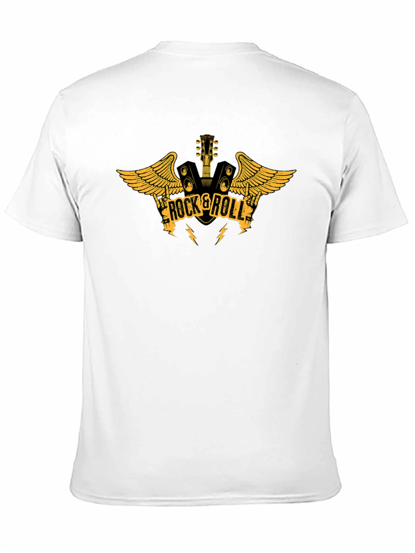 Rock & Roll Guitar Graphic Black T-Shirt