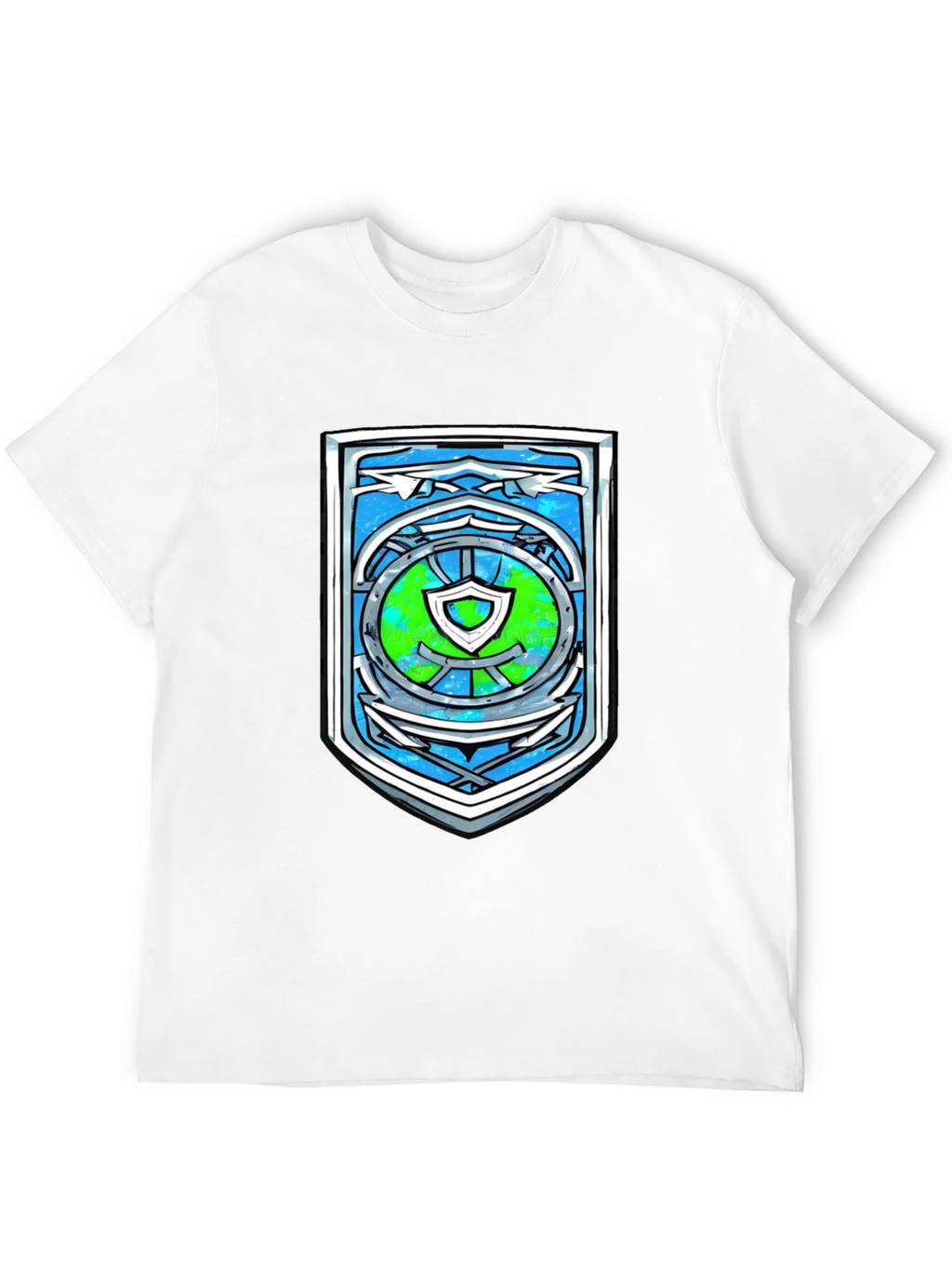 Graphic Shield T-Shirt - Mens Black Tee