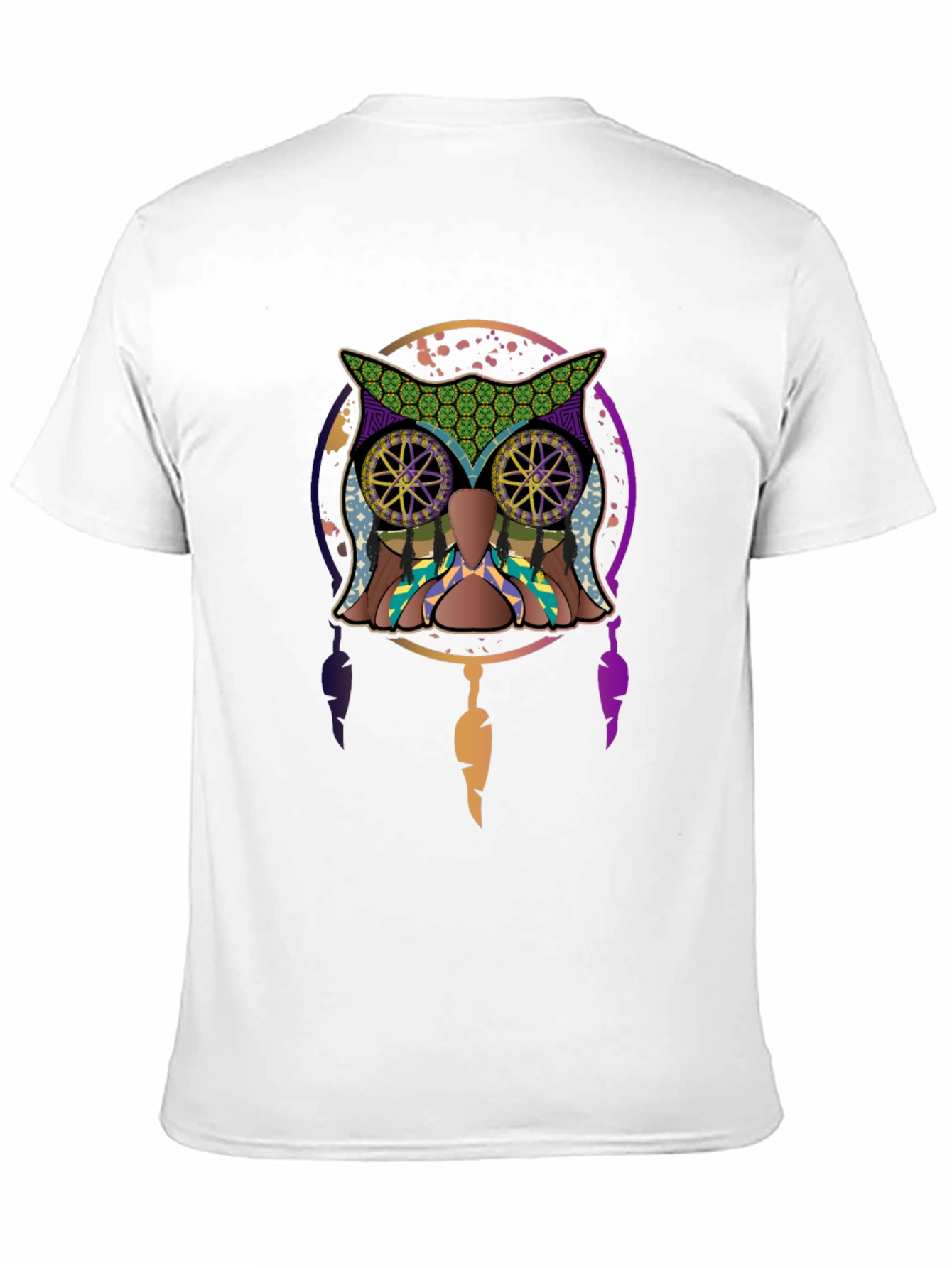 Owl Dreamcatcher Graphic Tee - Mens Black T-Shirt