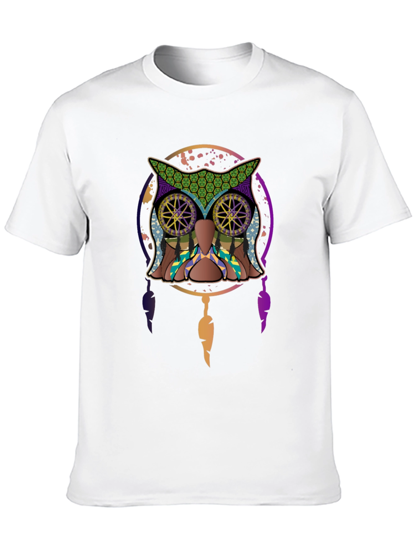 Owl Dreamcatcher Graphic Tee - Mens Black T-Shirt
