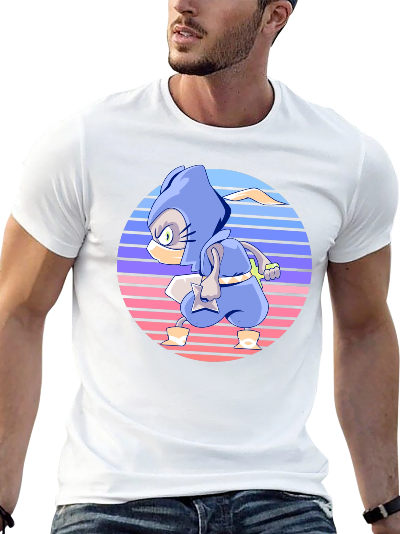 Retro Ninja Cartoon T-Shirt