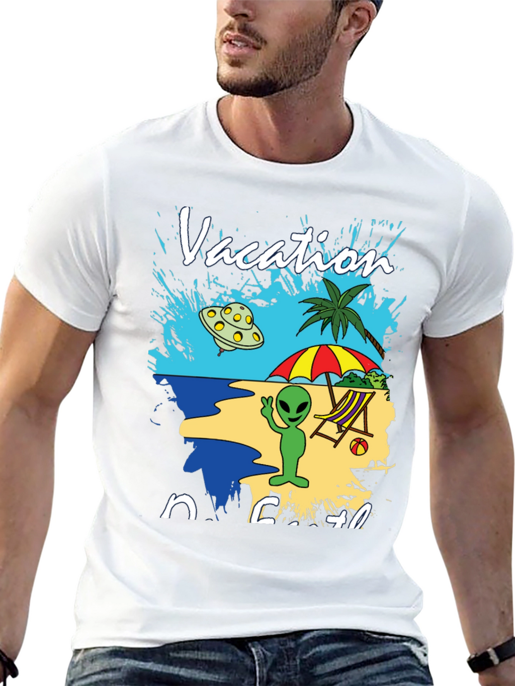 Alien Vacation Beach T-Shirt