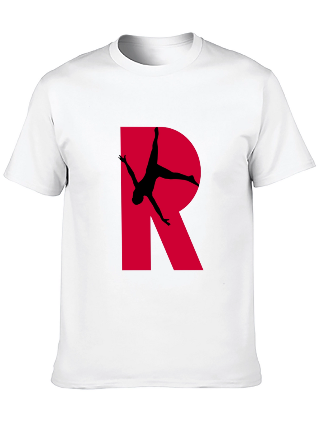 Gymnast Letter R T-Shirt - Black