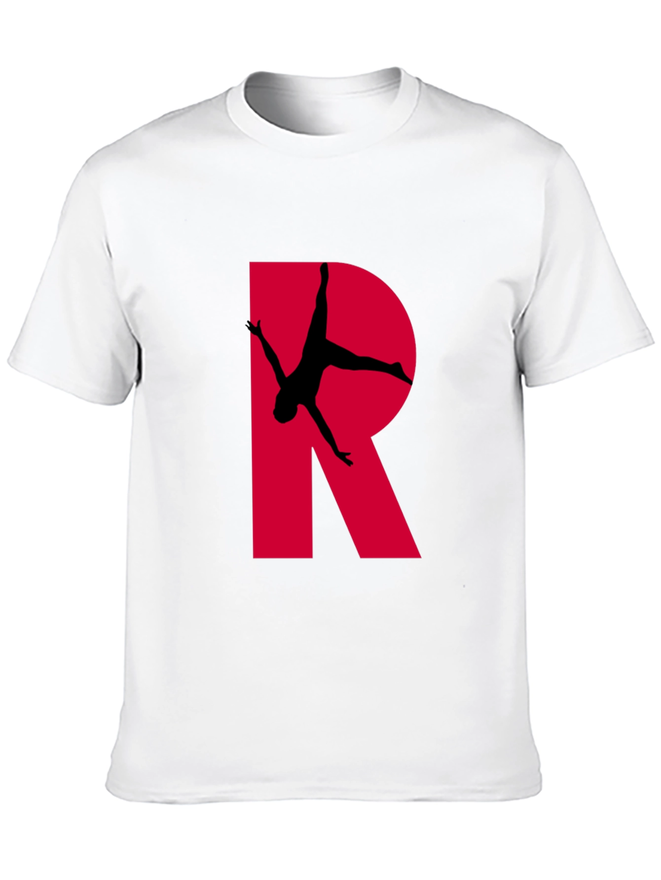 Gymnast Letter R T-Shirt - Black