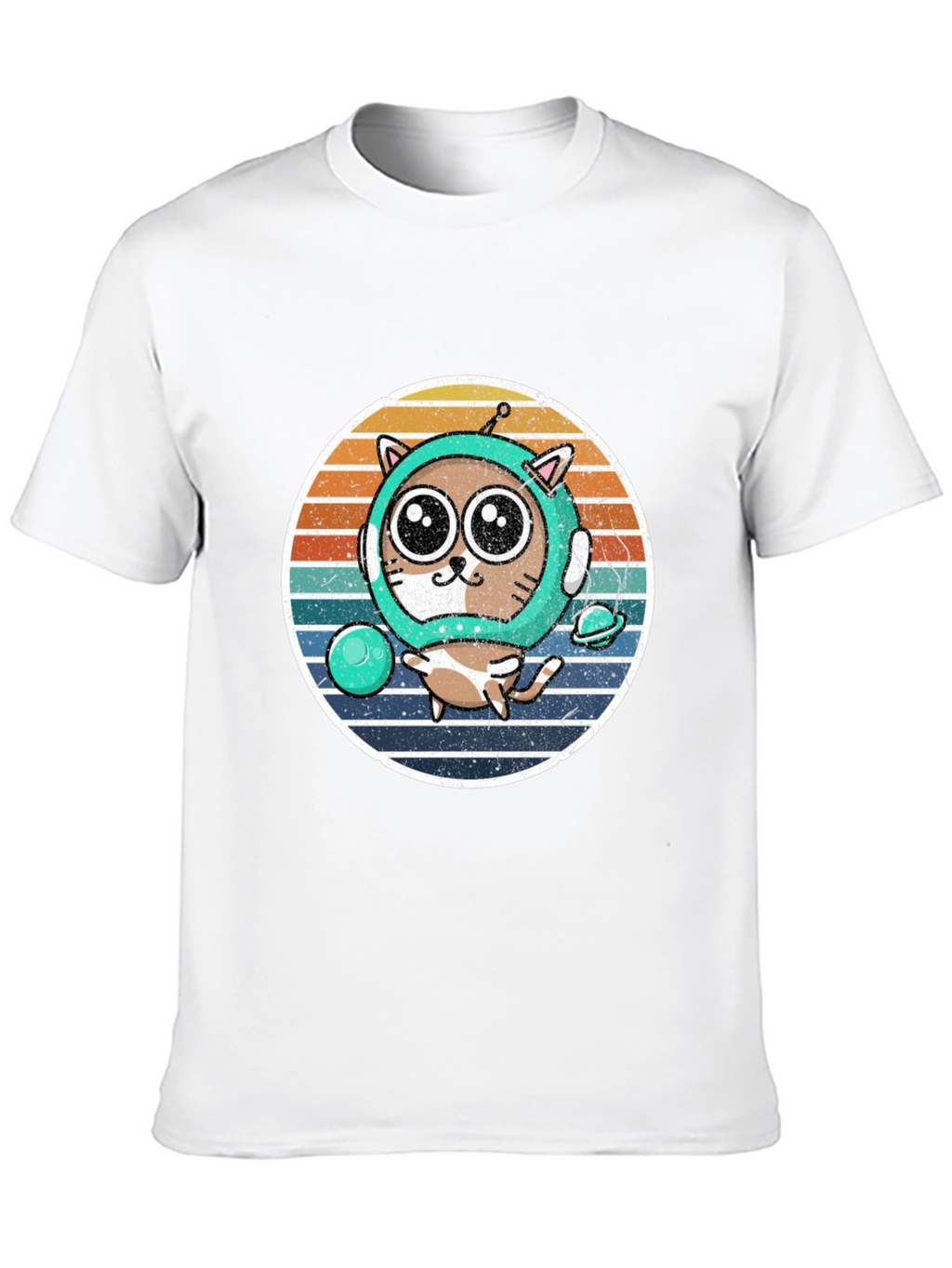 Astronaut Cat Graphic T-Shirt