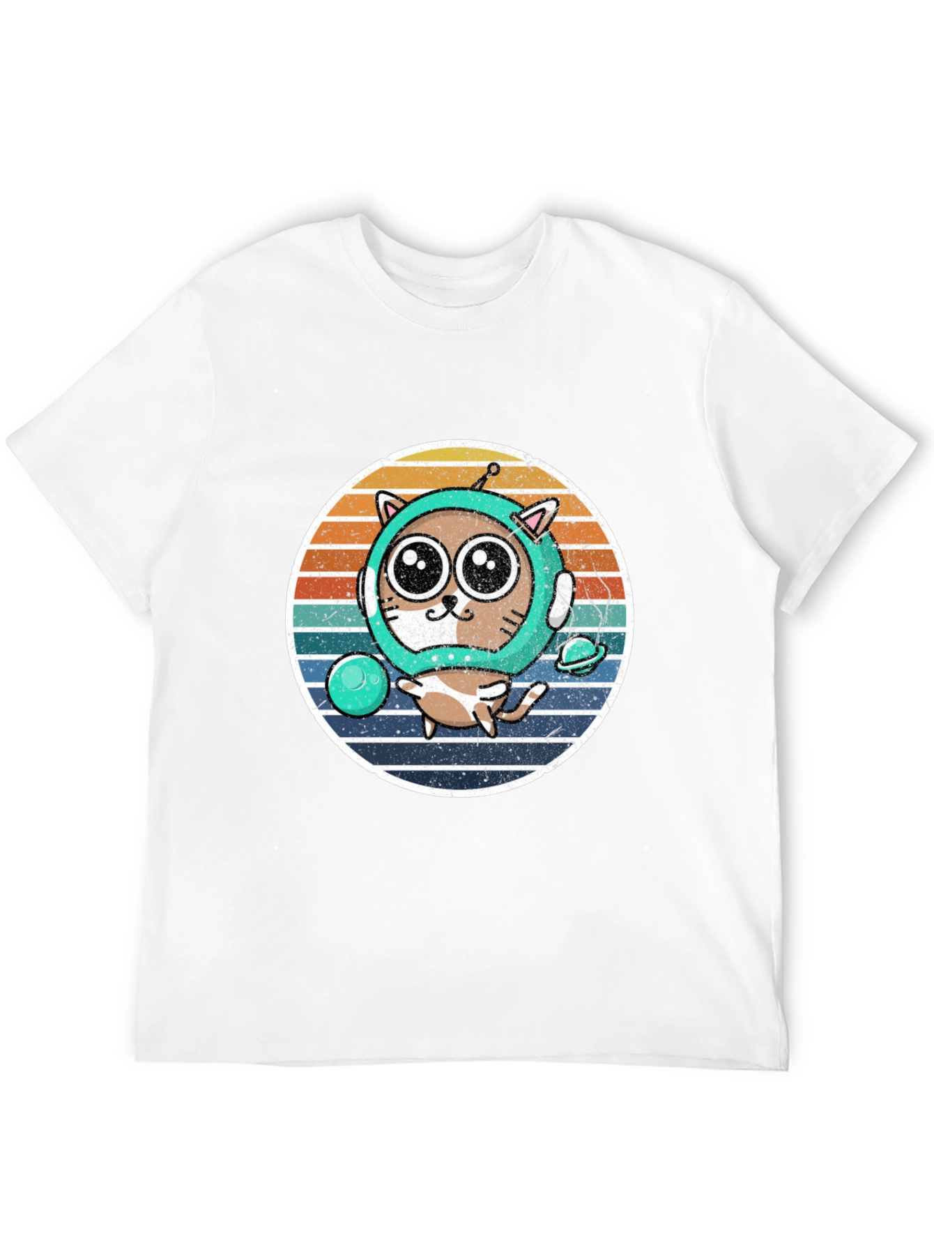 Astronaut Cat Graphic T-Shirt