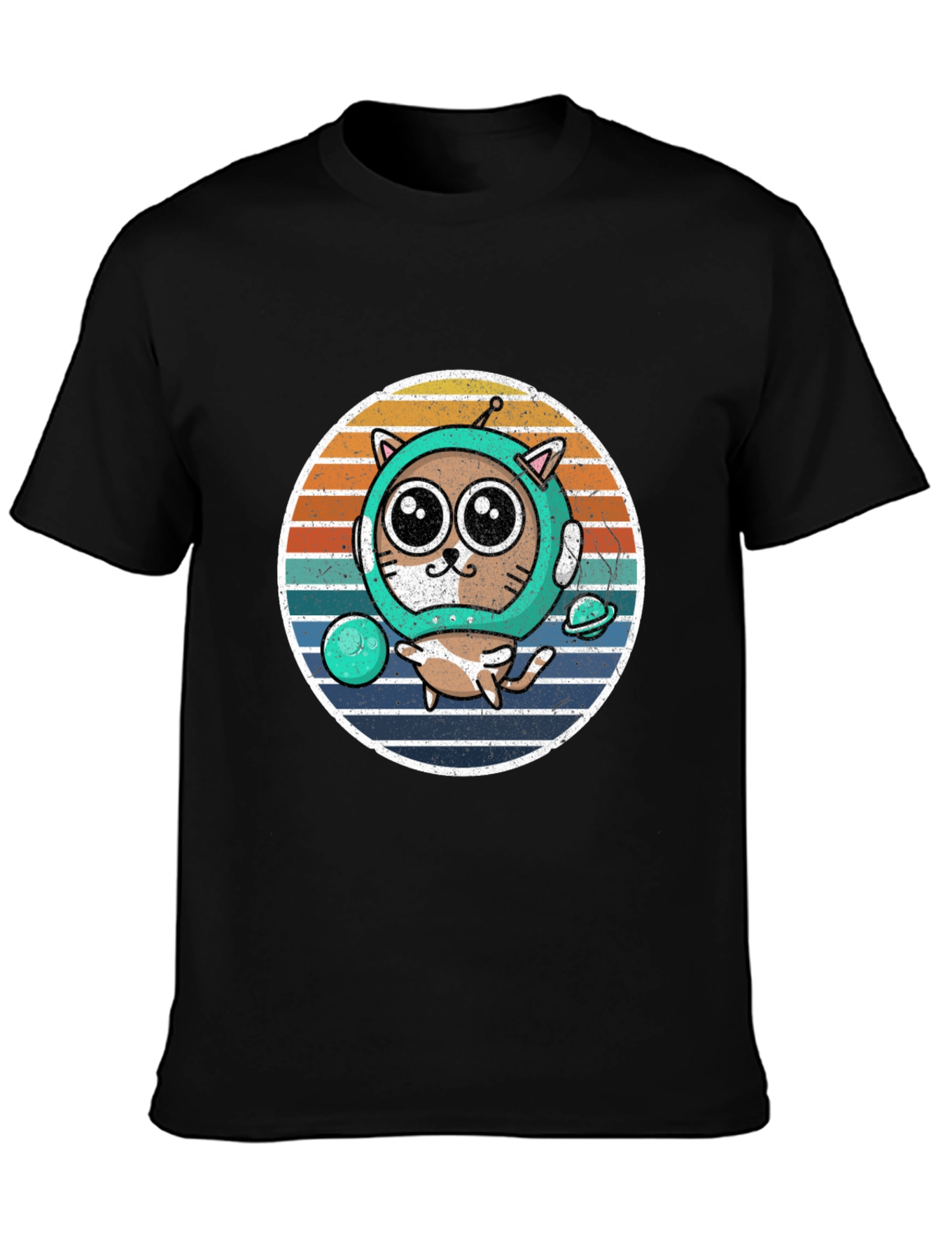 Astronaut Cat Graphic T-Shirt