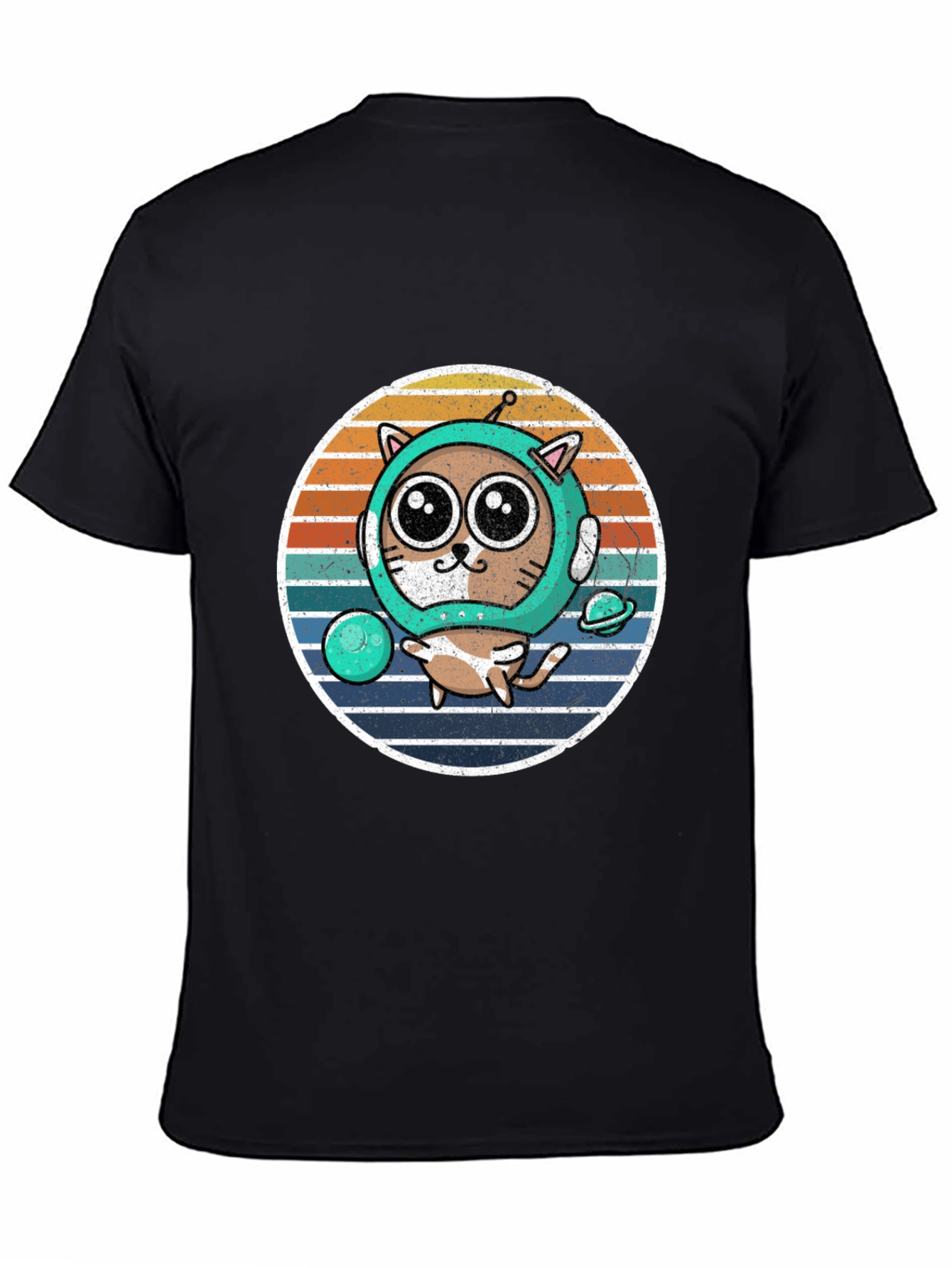 Astronaut Cat Graphic T-Shirt