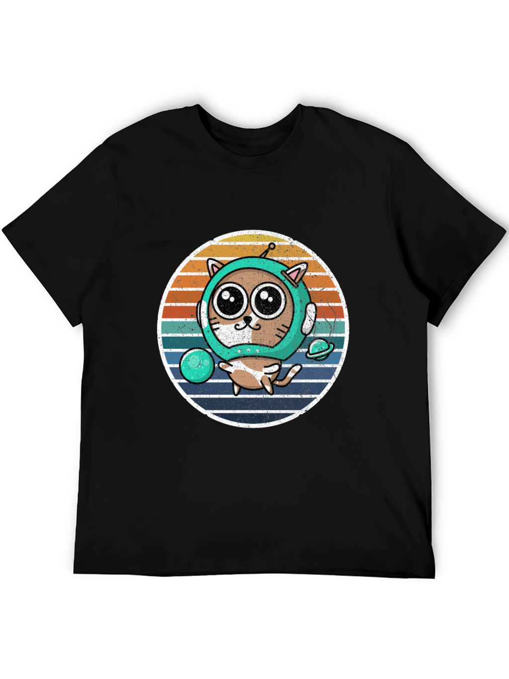 Astronaut Cat Graphic T-Shirt