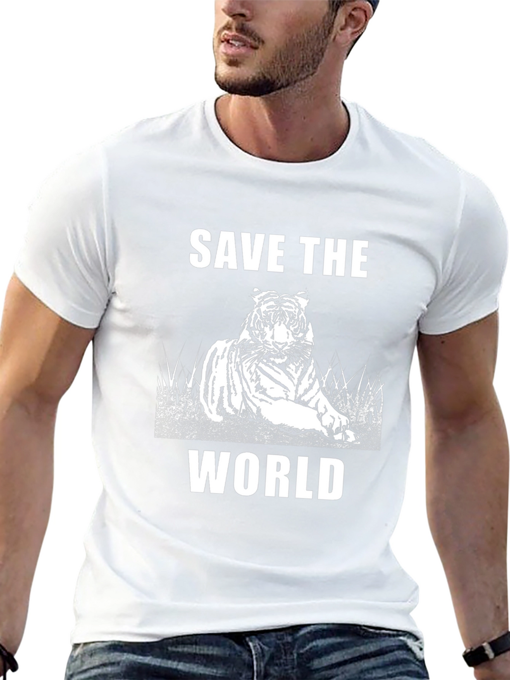 Save the World Tiger Graphic Tee