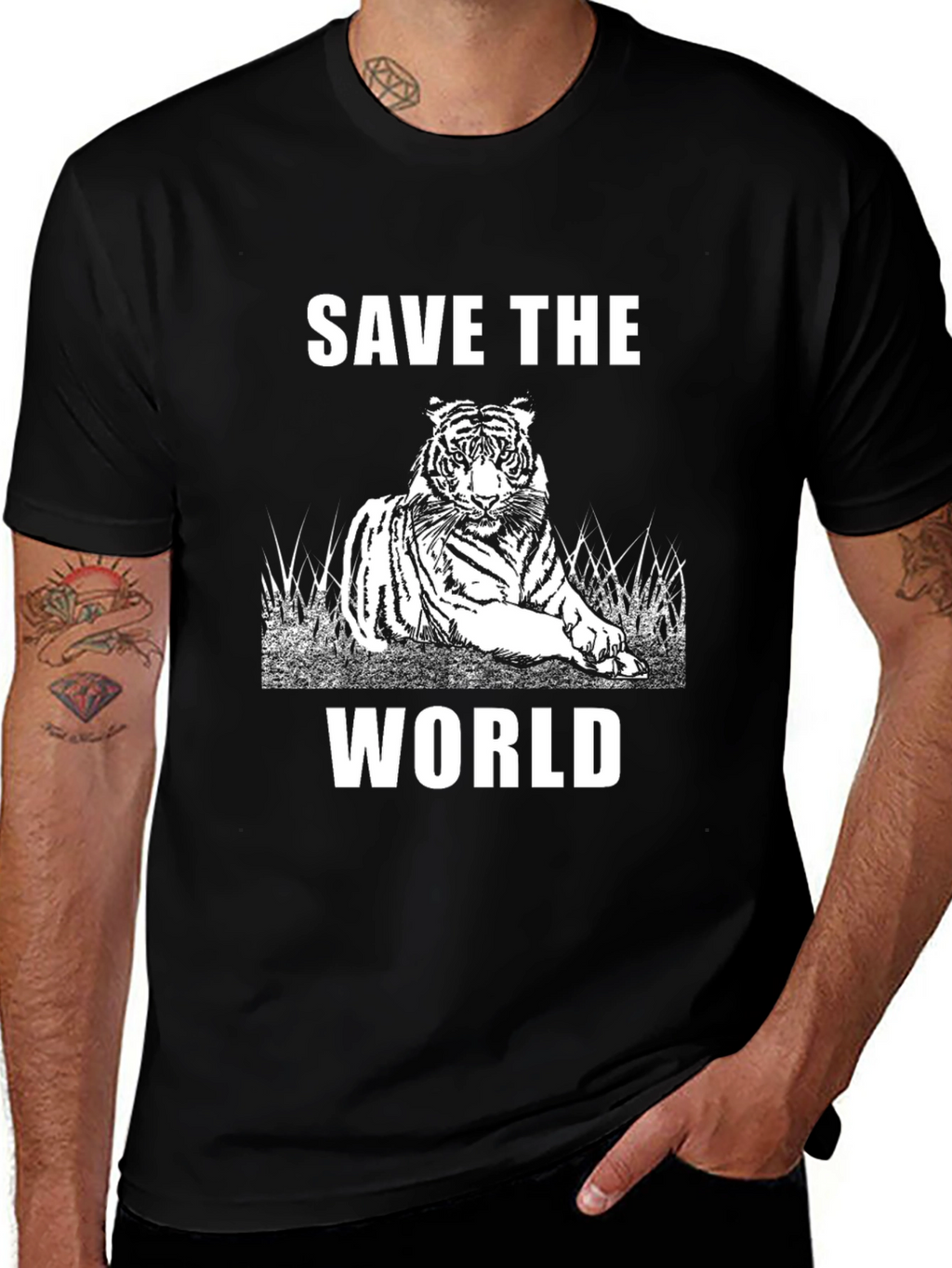 Save the World Tiger Graphic Tee