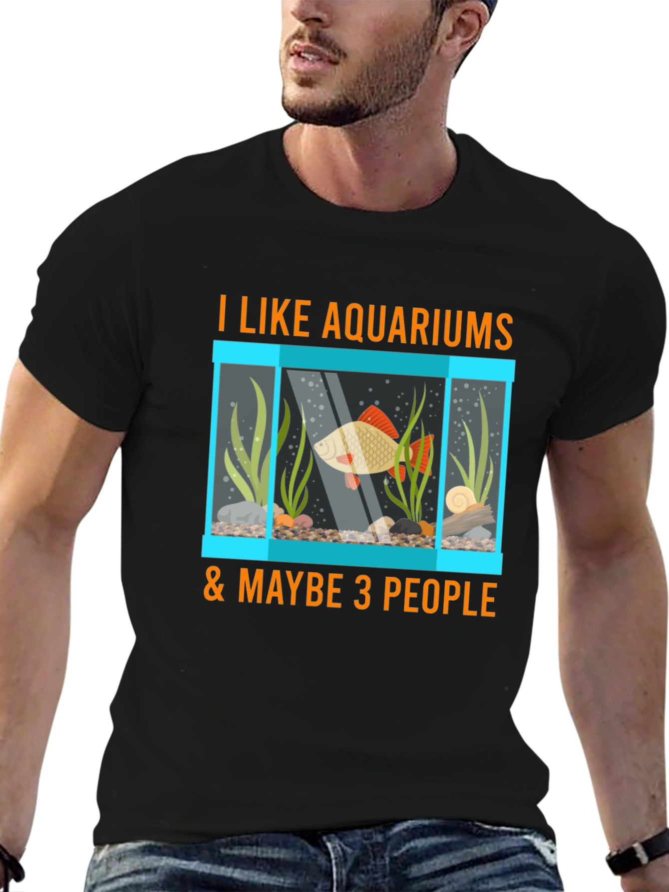 Aquarium Lover T-Shirt: Fish Tank & Maybe 3 People