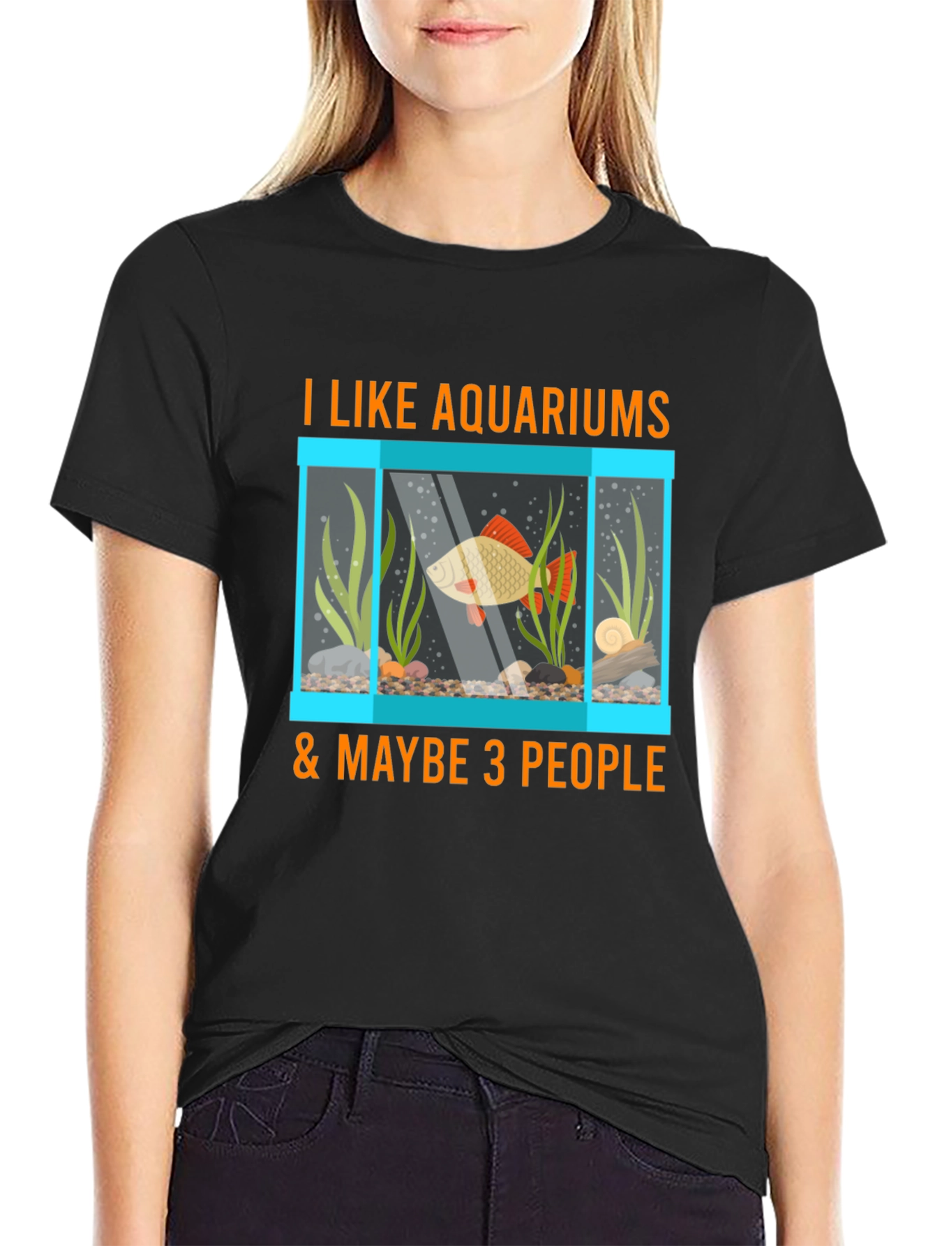 Aquarium Lover T-Shirt: Fish Tank & Maybe 3 People