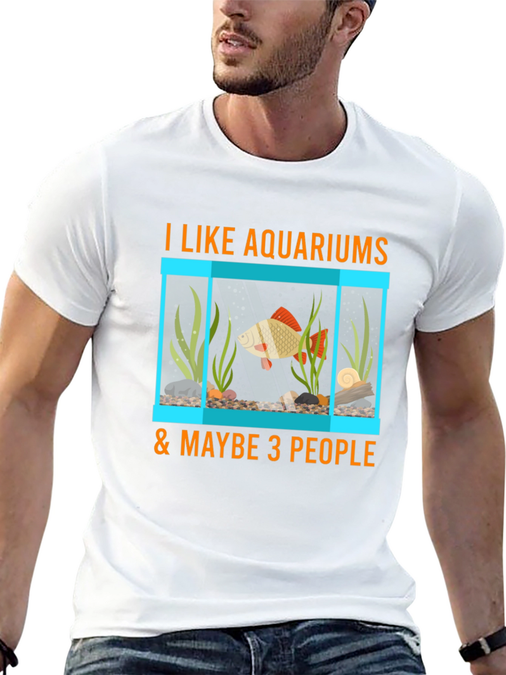 Aquarium Lover T-Shirt: Fish Tank & Maybe 3 People