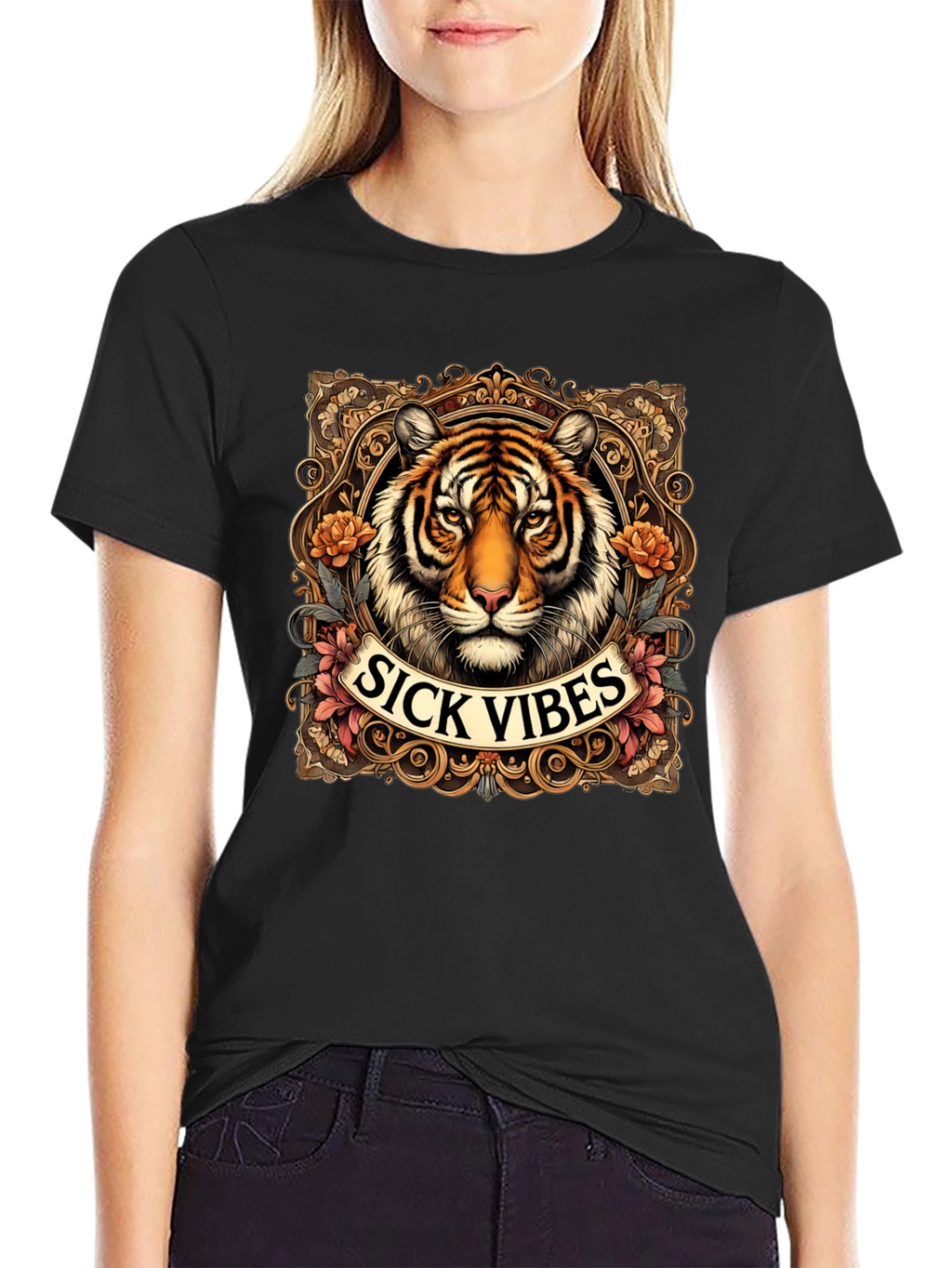 Sick Vibes Tiger Graphic T-Shirt