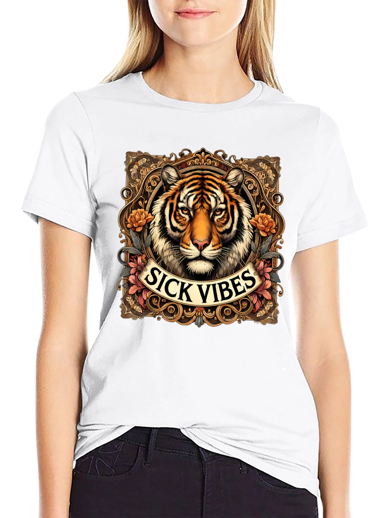 Sick Vibes Tiger Graphic T-Shirt