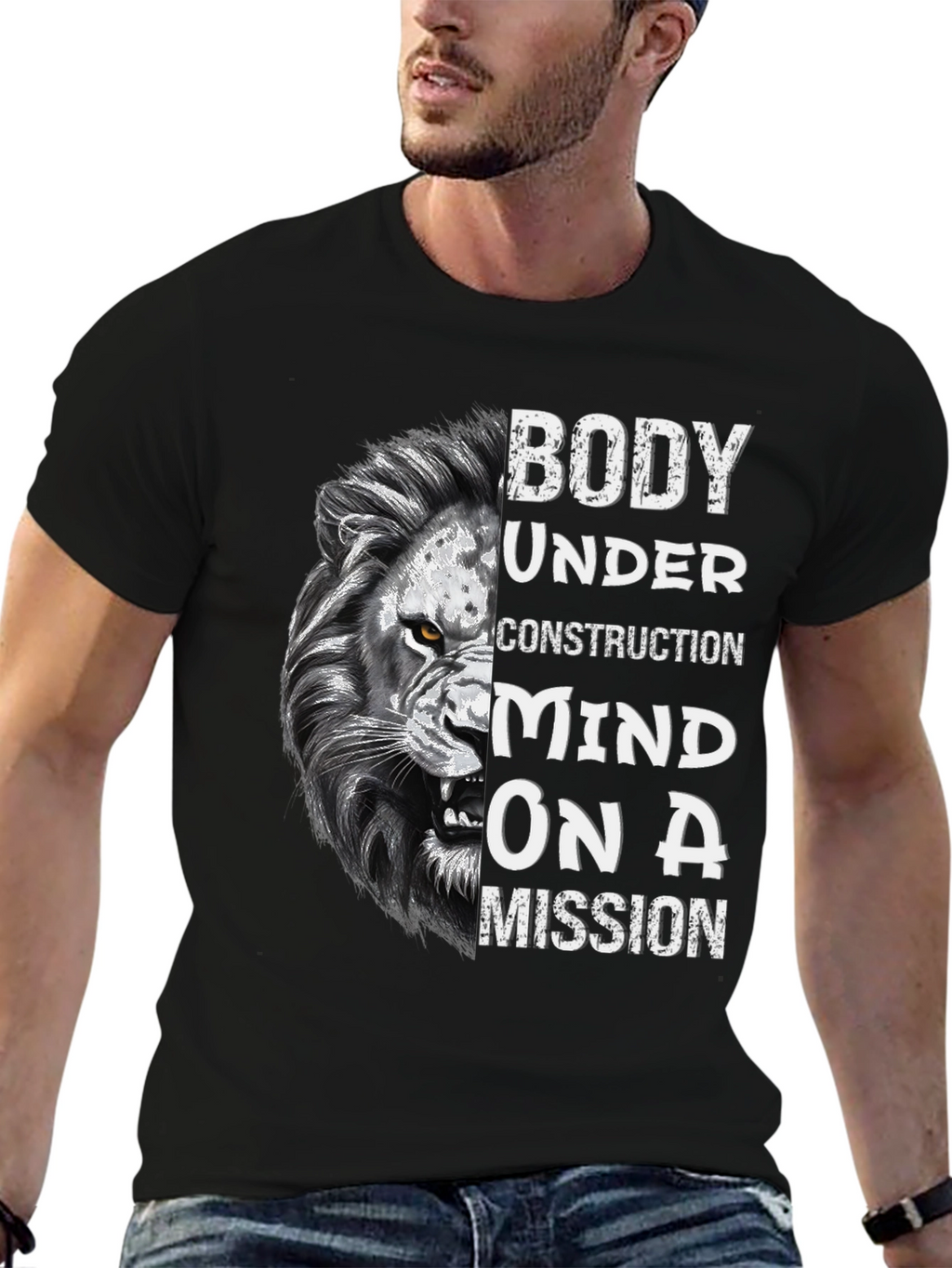 Lion Body Under Construction T-Shirt