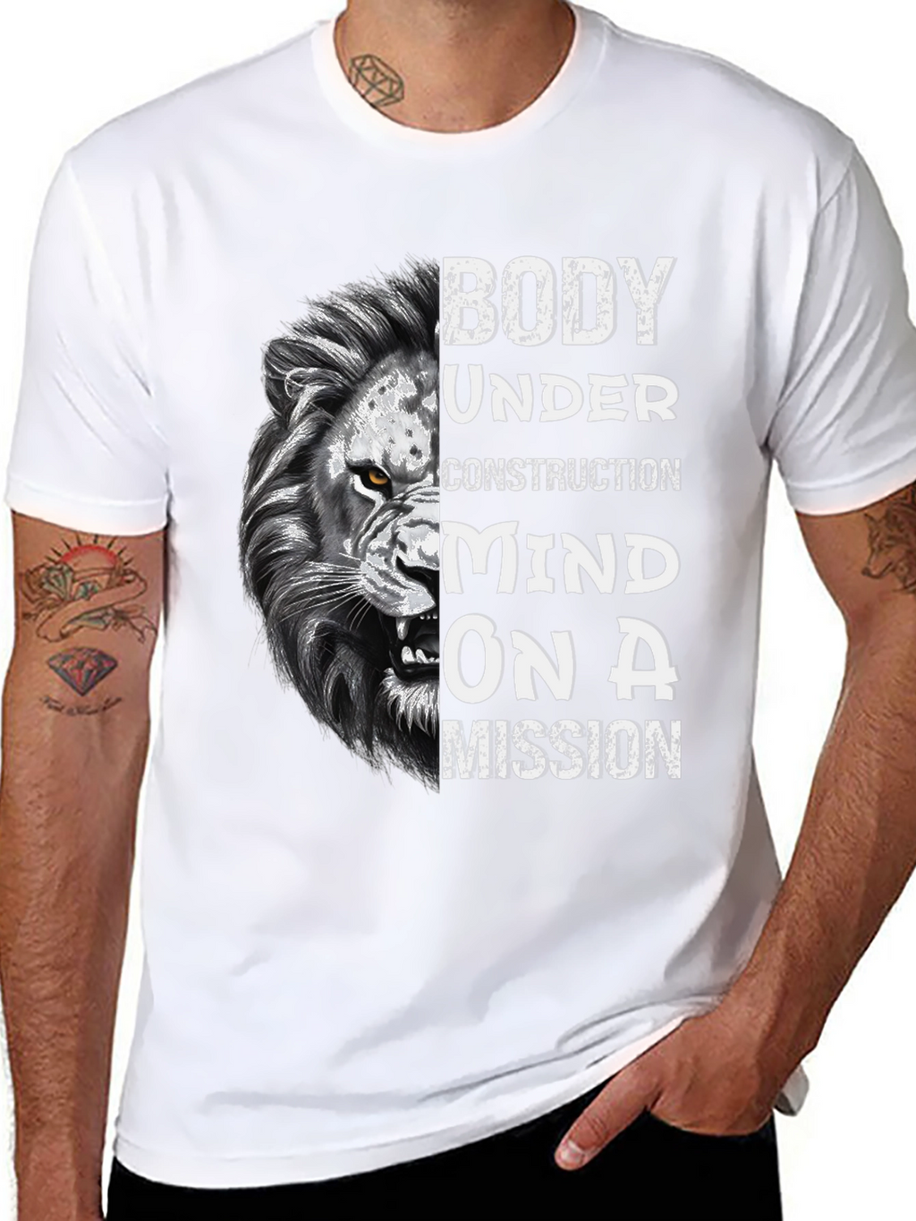 Lion Body Under Construction T-Shirt