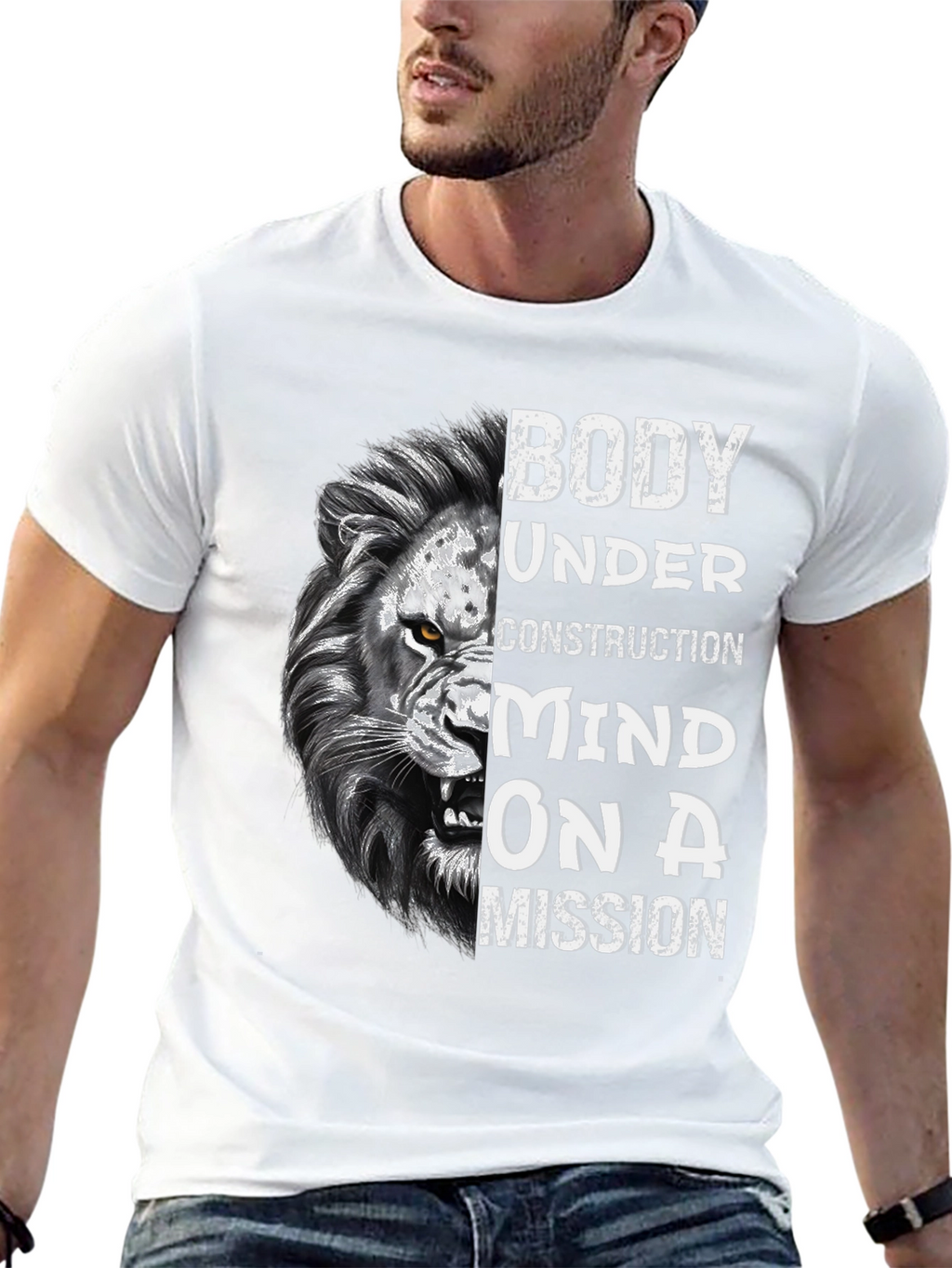 Lion Body Under Construction T-Shirt