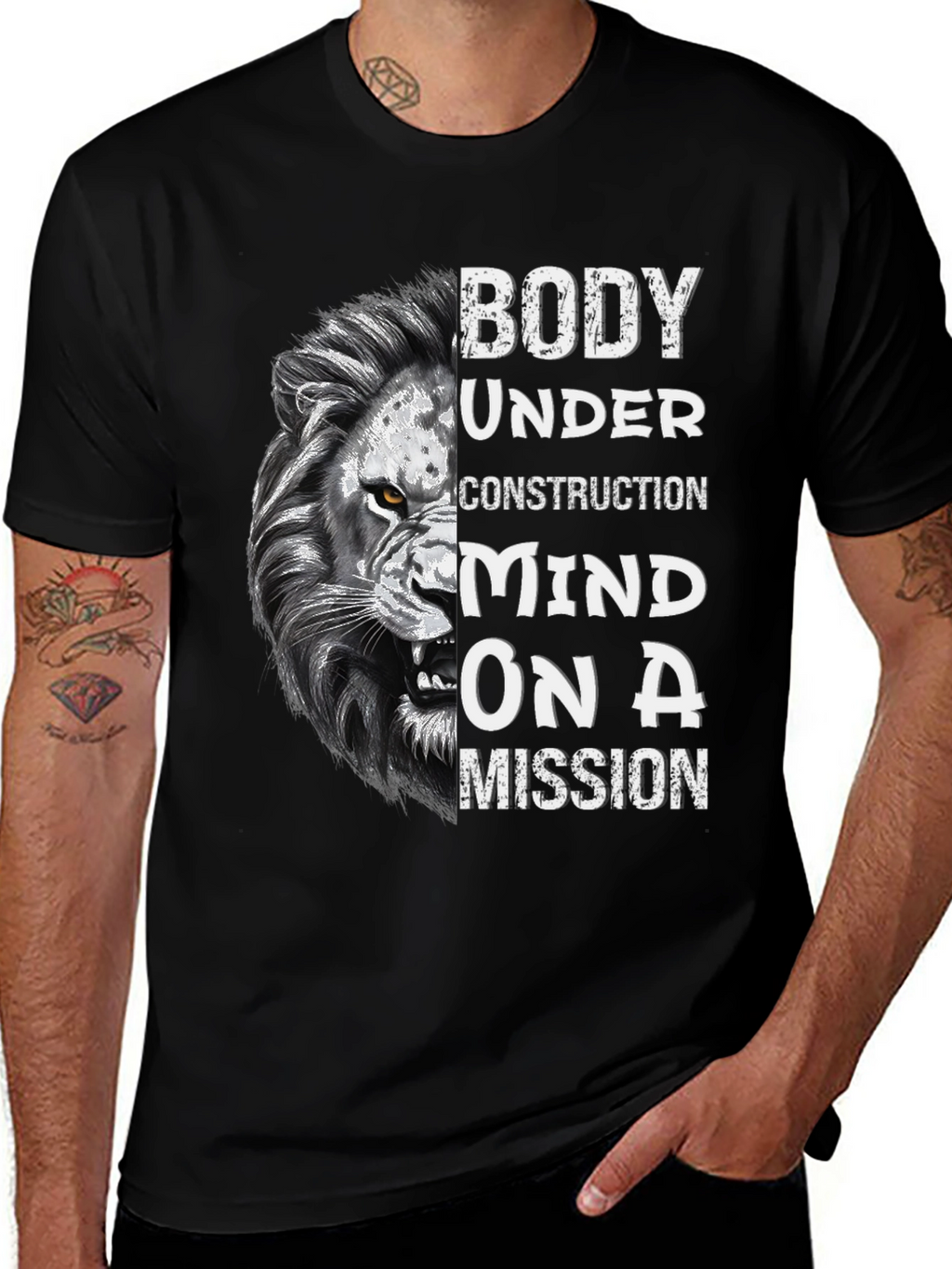 Lion Body Under Construction T-Shirt