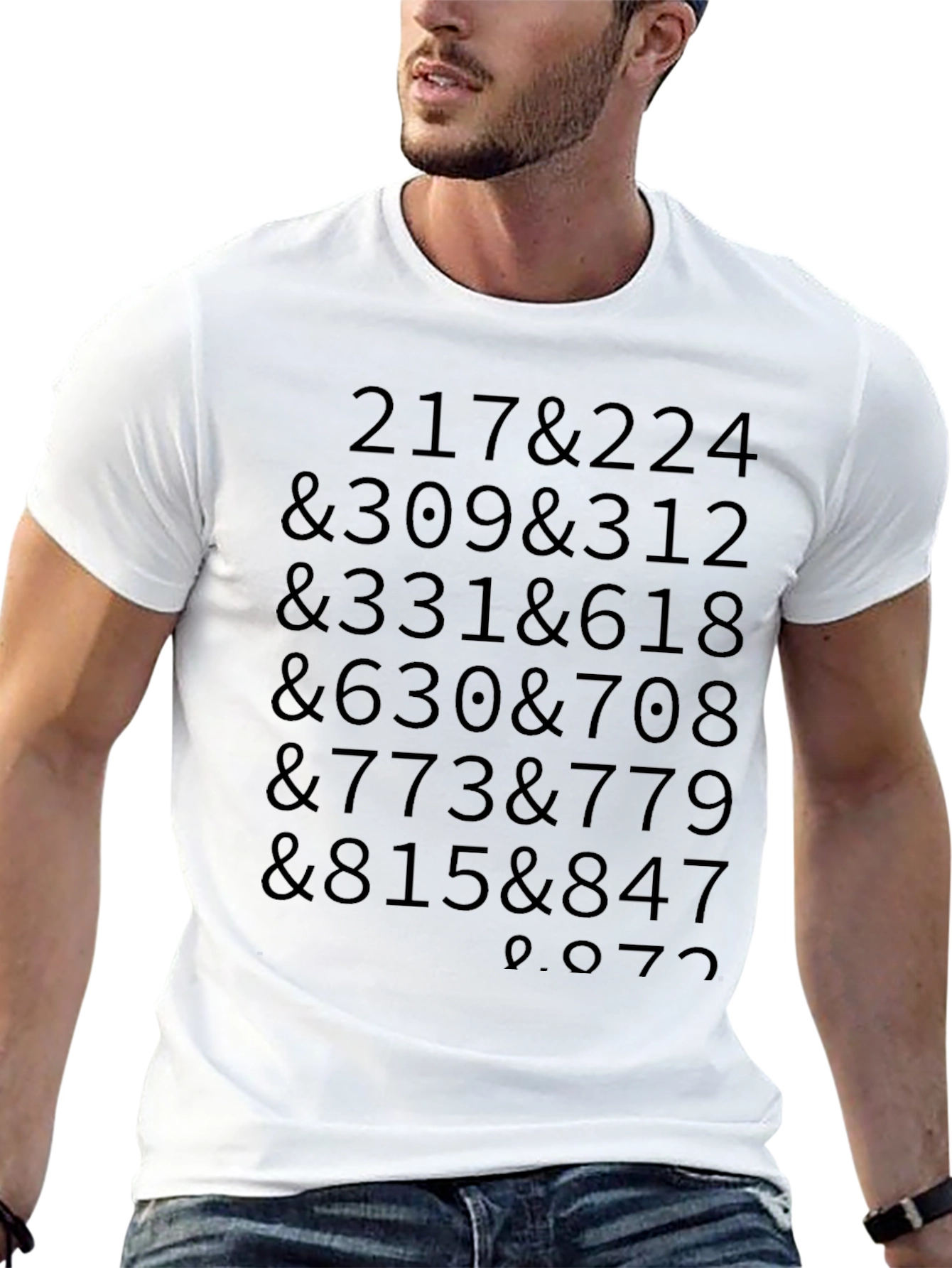 Numeric Code Tee - Black Cotton Blend T-Shirt