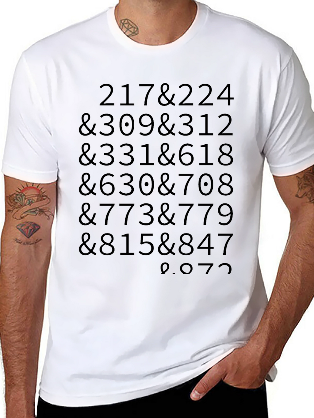 Numeric Code Tee - Black Cotton Blend T-Shirt