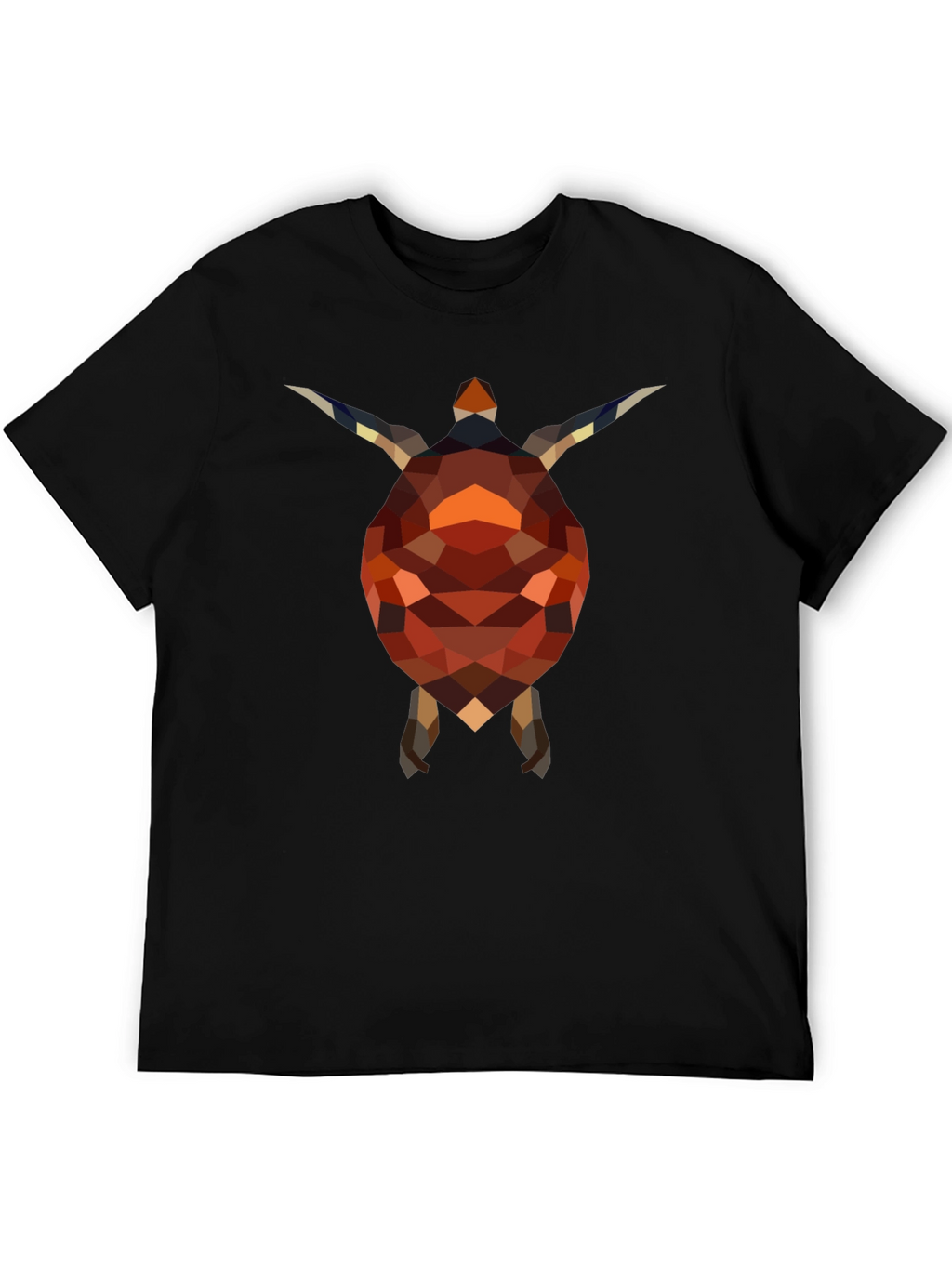 Geometric Turtle Graphic Tee - Stylish Black Shirt