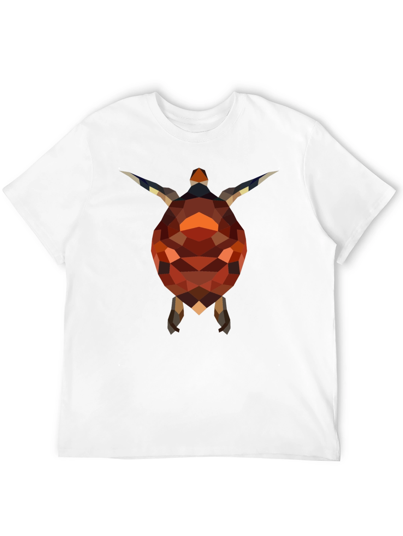 Geometric Turtle Graphic Tee - Stylish Black Shirt