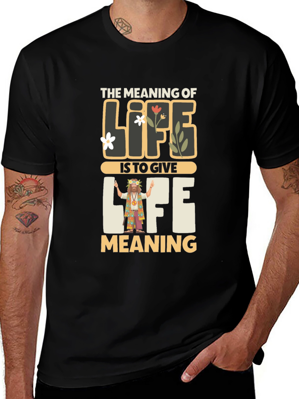 Meaning of Life Graphic Tee - Inspirational Hippie Shirt