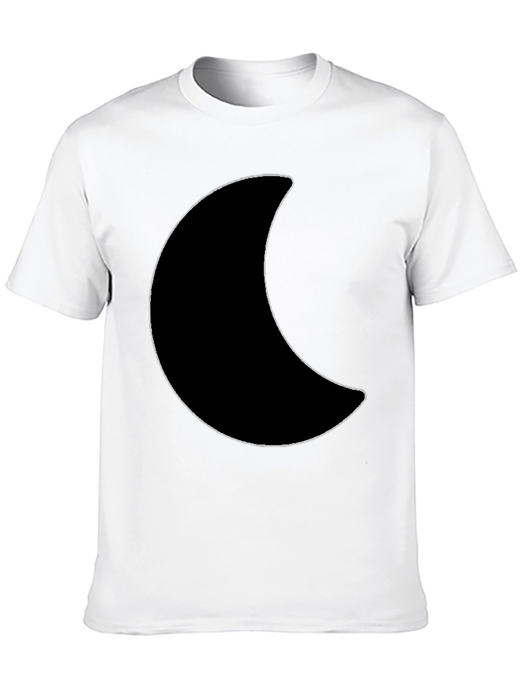 Crescent Moon Graphic Tee - Black Cotton T-Shirt