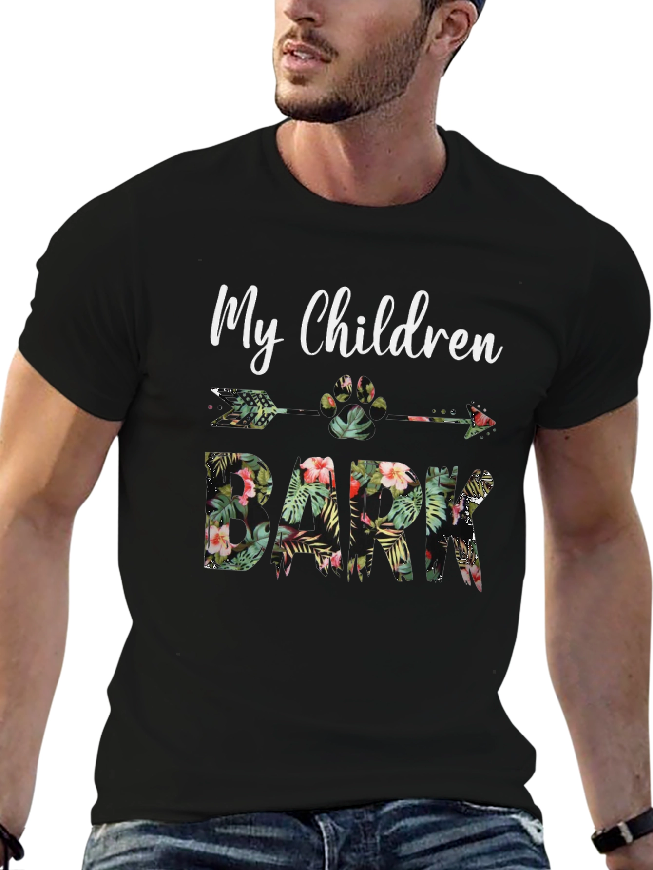 My Children Bark Floral Graphic Tee
