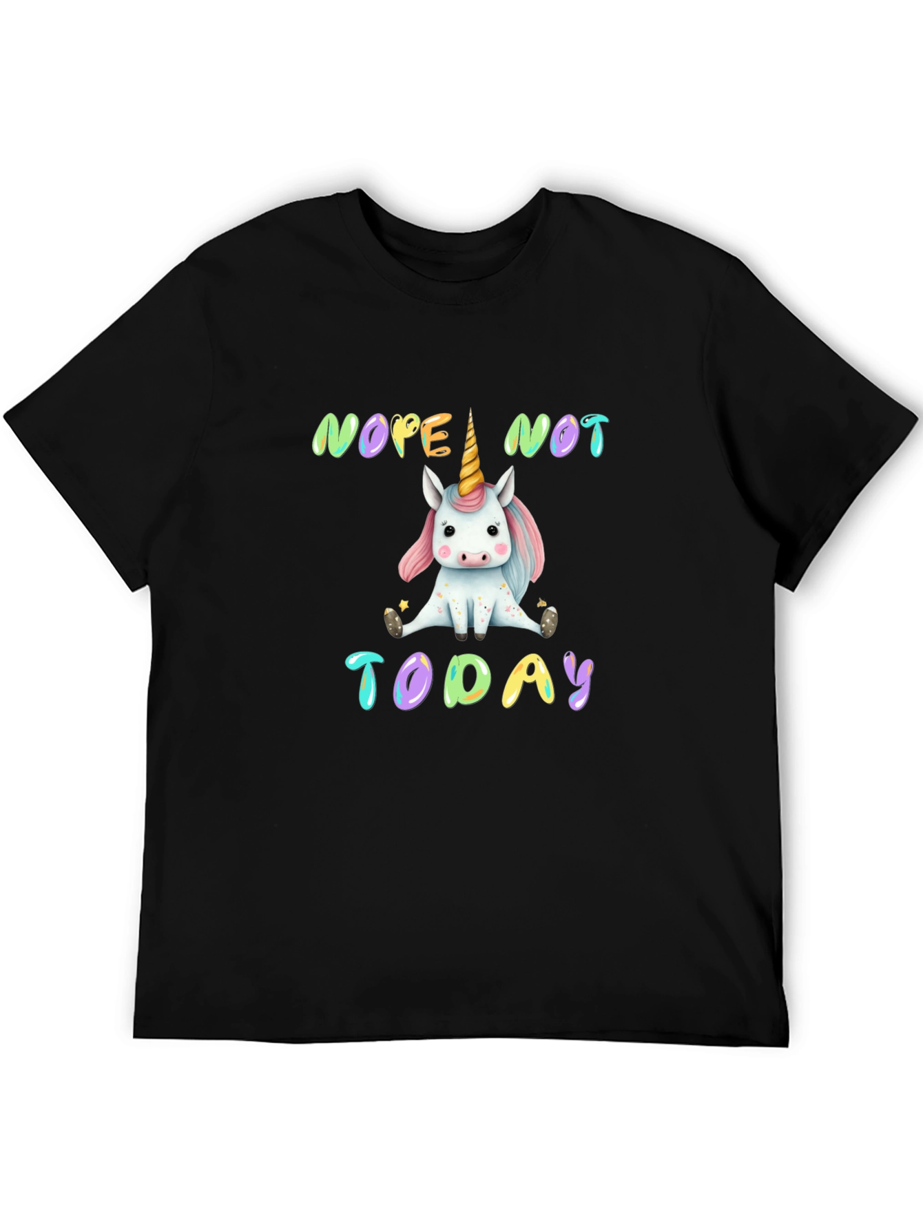 Nope Not Today Unicorn Graphic Tee