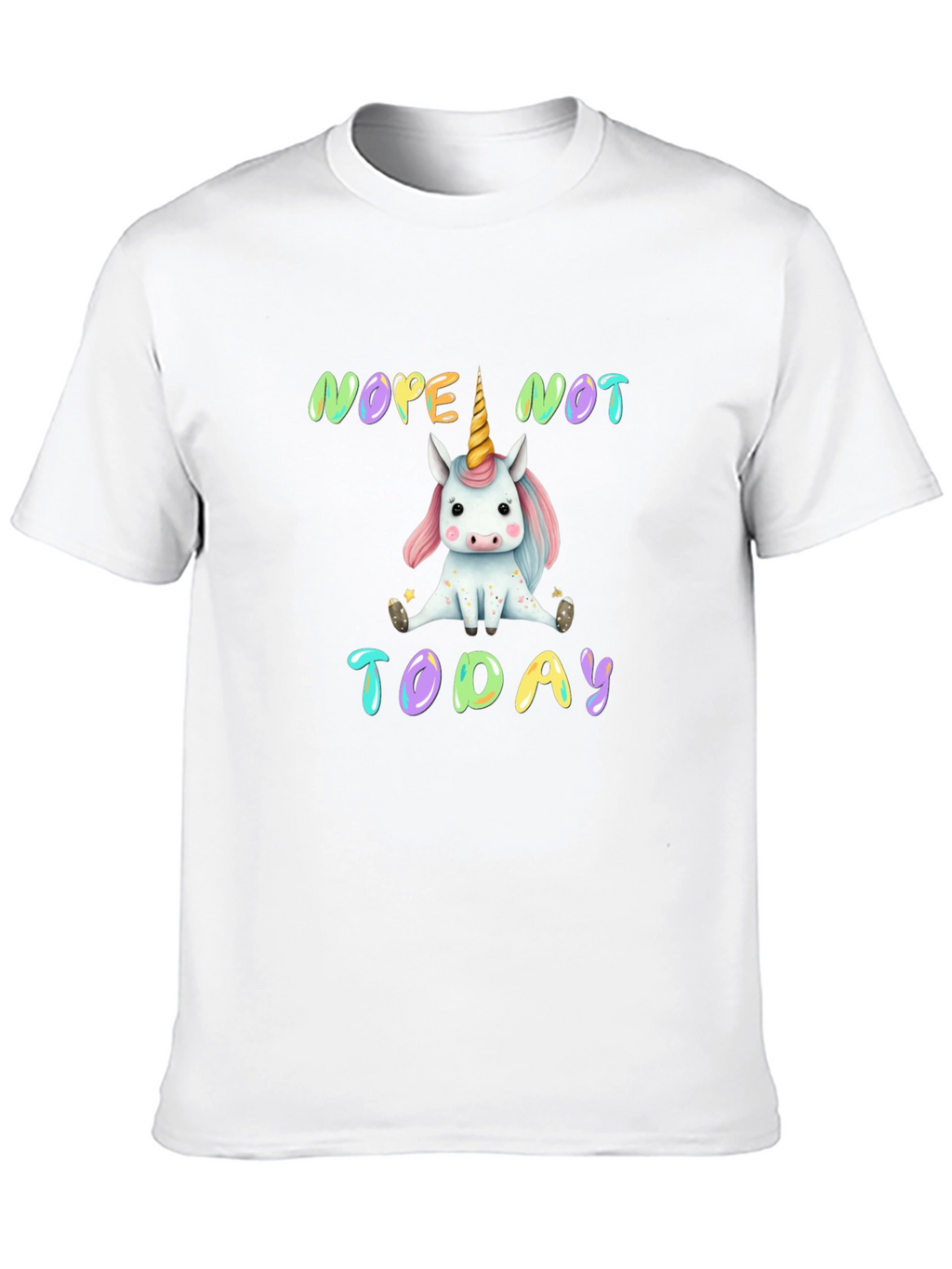 Nope Not Today Unicorn Graphic Tee