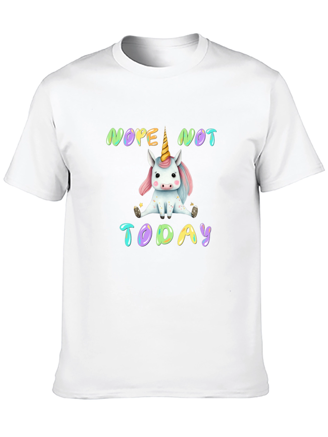 Nope Not Today Unicorn Graphic Tee