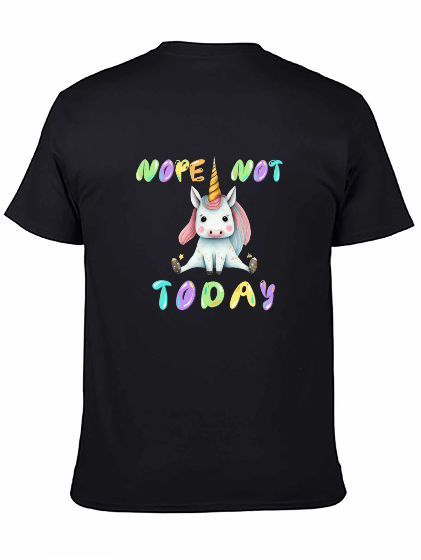 Nope Not Today Unicorn Graphic Tee