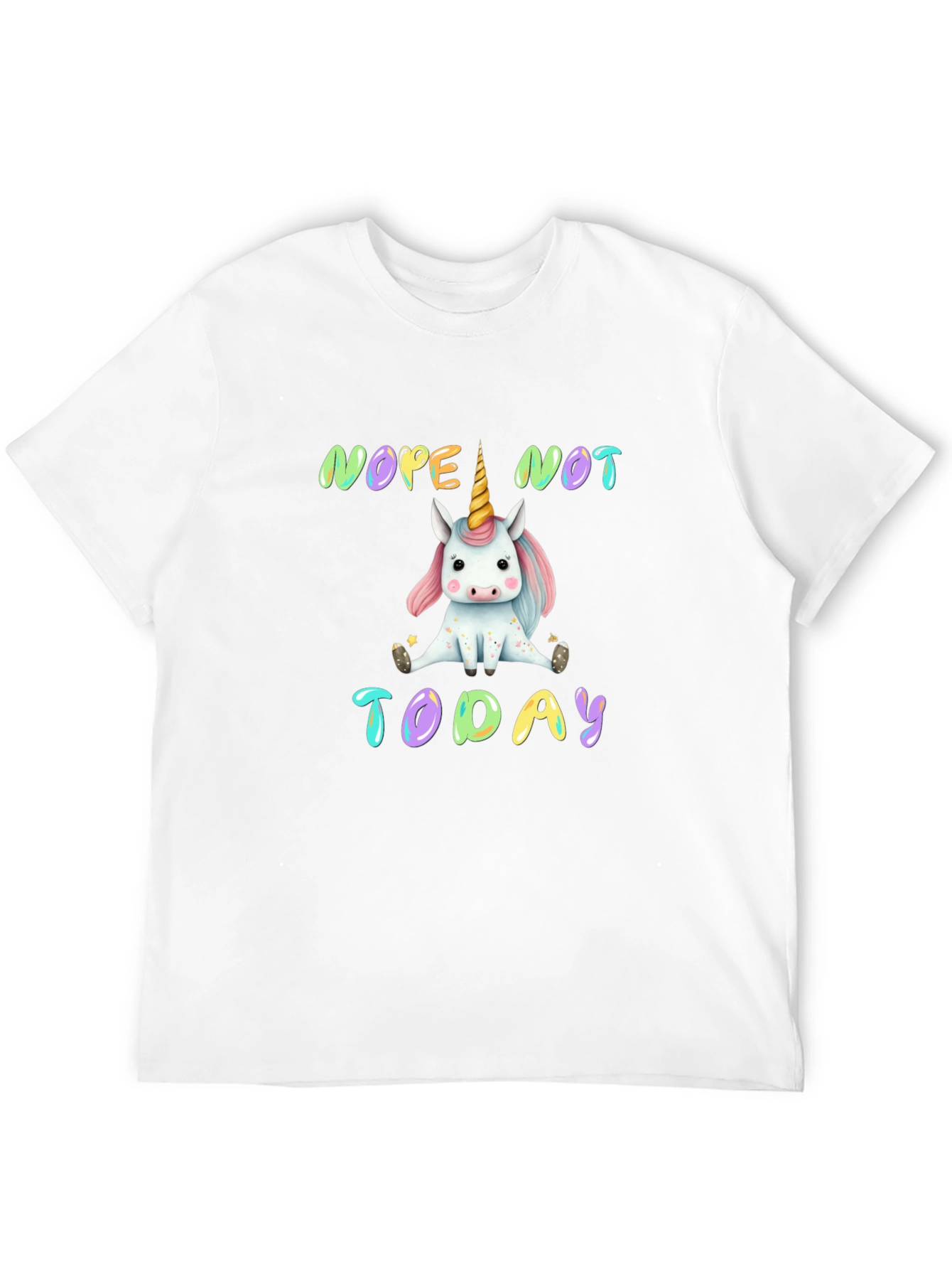 Nope Not Today Unicorn Graphic Tee