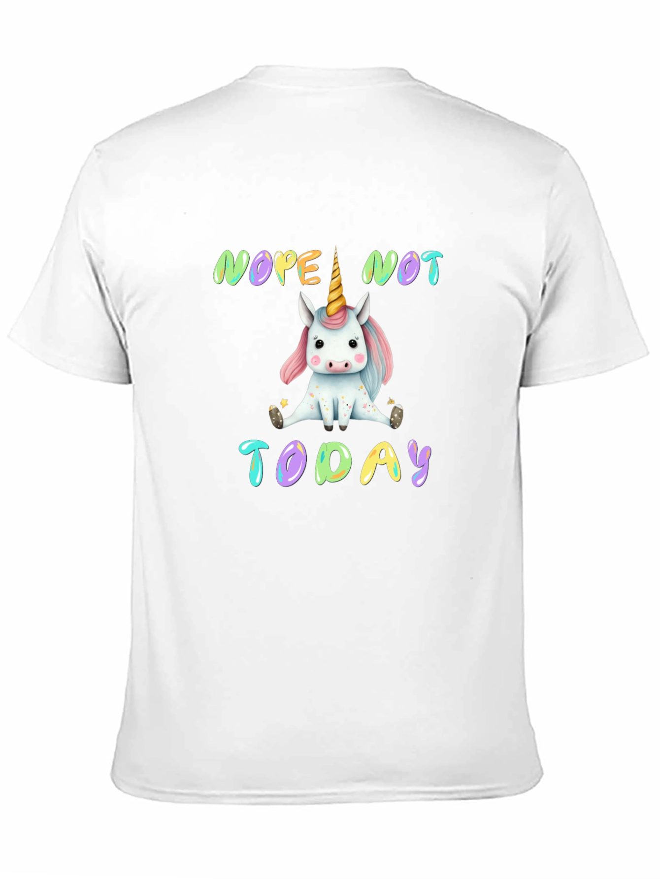 Nope Not Today Unicorn Graphic Tee