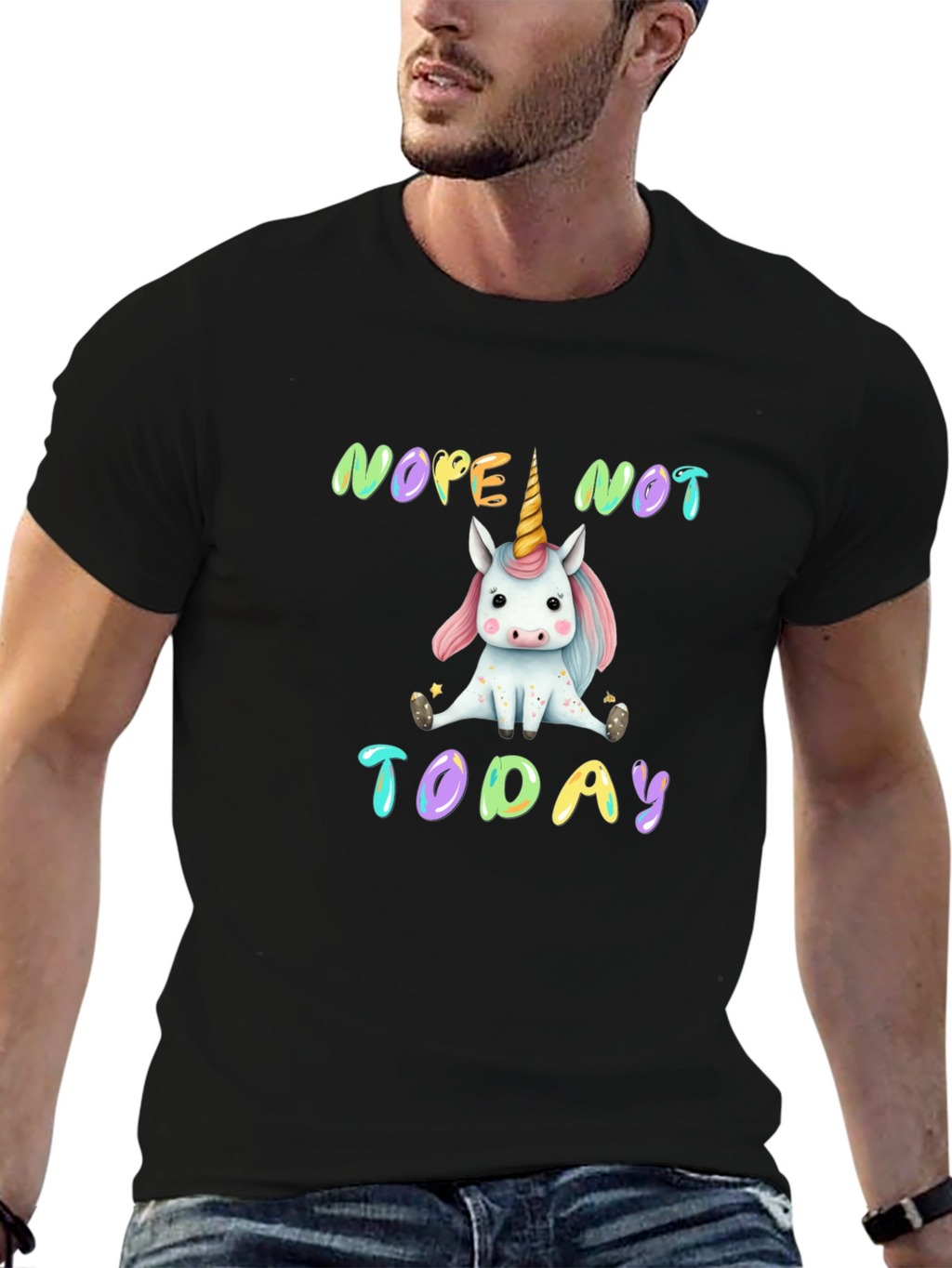 Nope Not Today Unicorn Graphic Tee