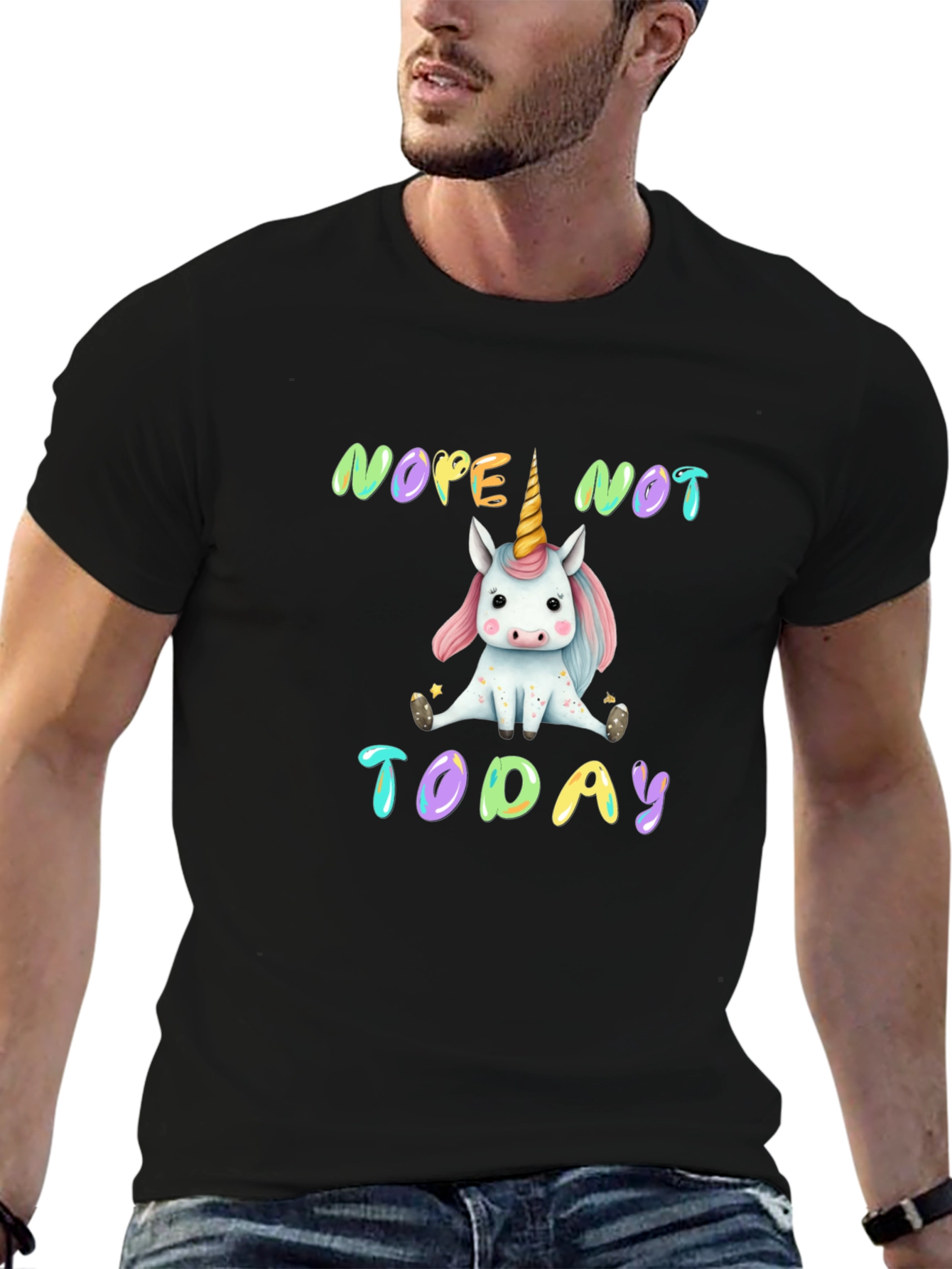 Nope Not Today Unicorn Graphic Tee