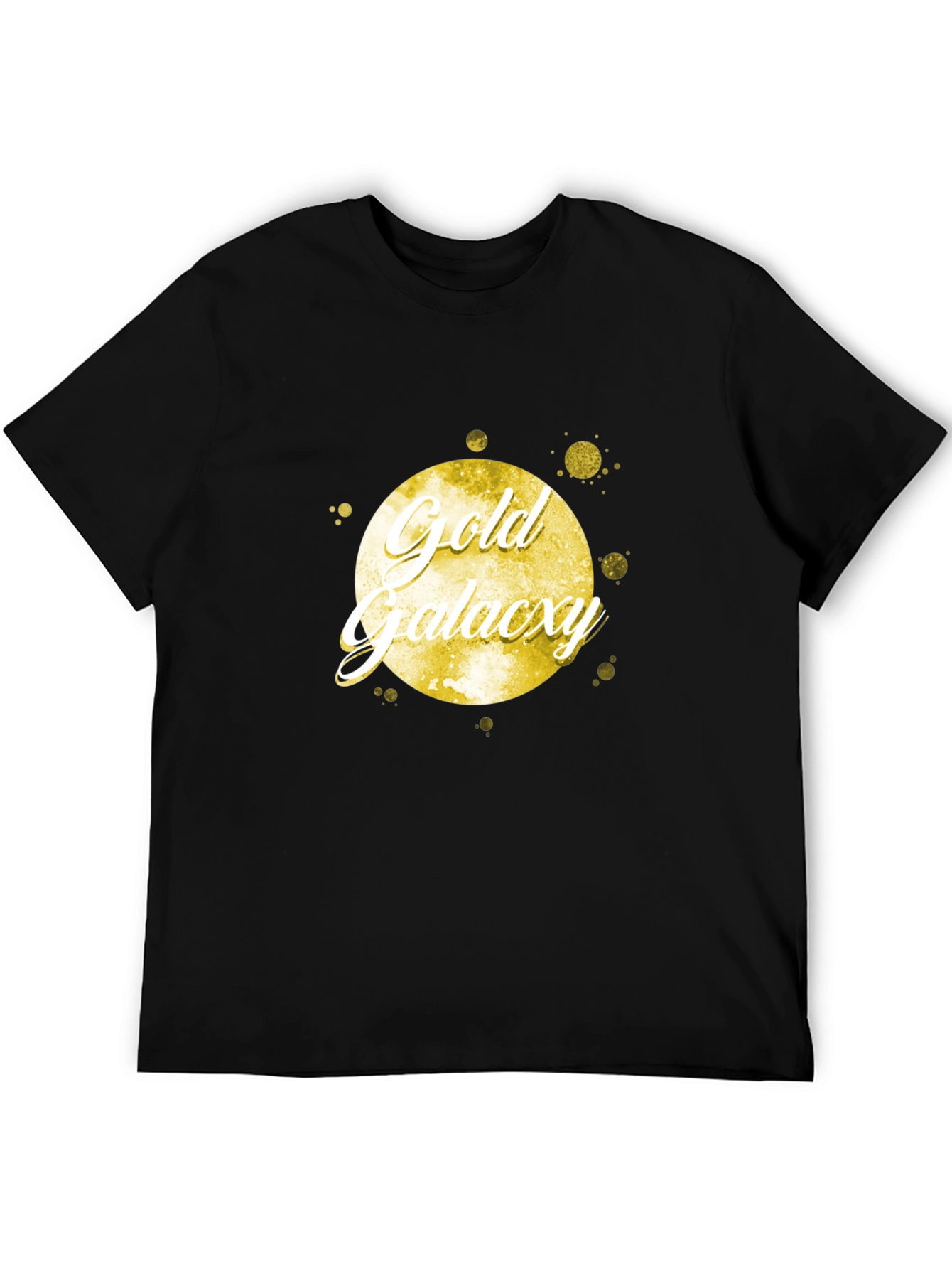 Gold Galaxy Black Tee Shirt